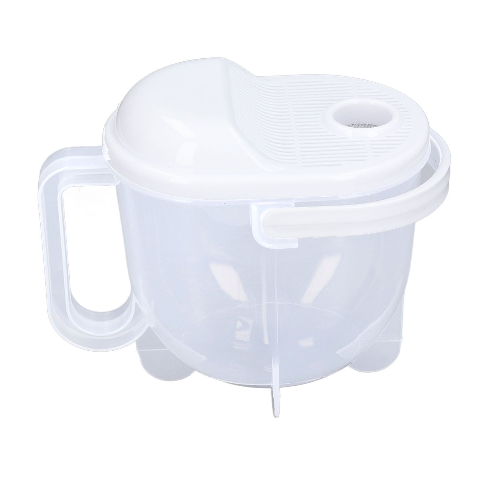 Rice Washing Bowl Water Flush Type ABS Clear Scale Fine Strainer Auxiliary Handle Rice Cleaning Basket for Kitchen - Image 3