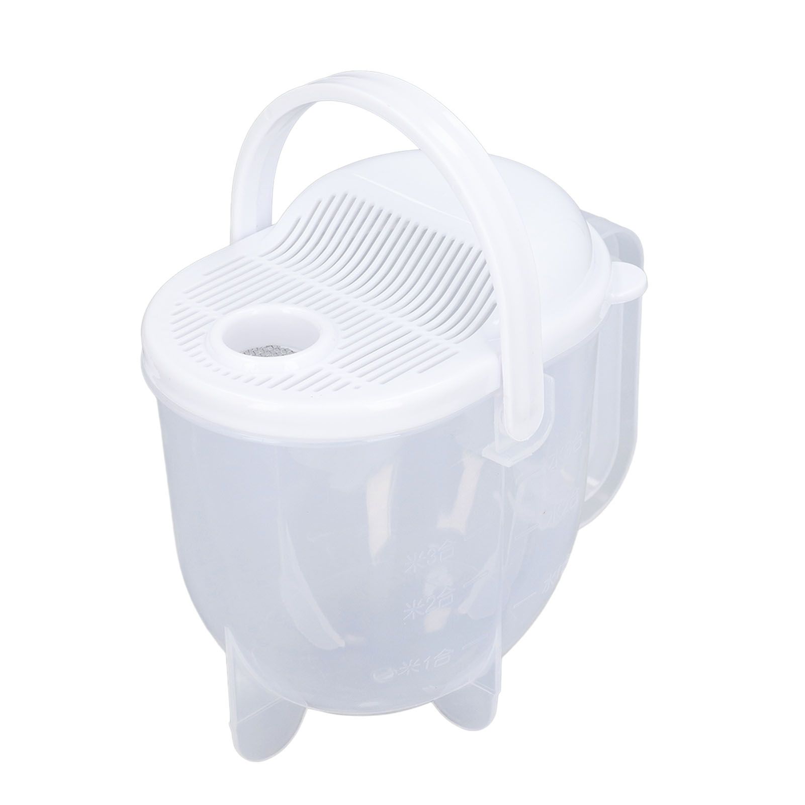Rice Washing Bowl Water Flush Type ABS Clear Scale Fine Strainer Auxiliary Handle Rice Cleaning Basket for Kitchen - Image 4