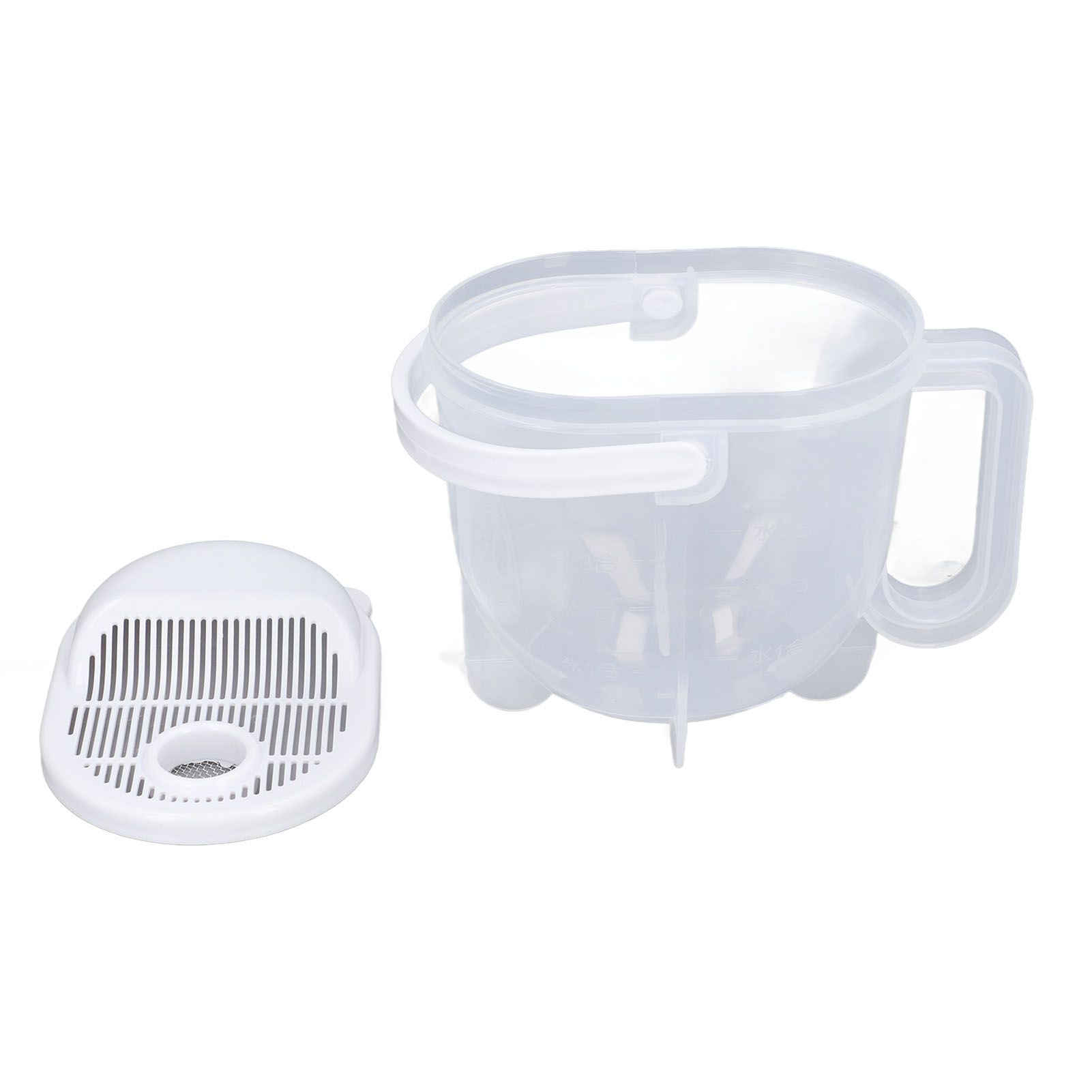 Rice Washing Bowl Water Flush Type ABS Clear Scale Fine Strainer Auxiliary Handle Rice Cleaning Basket for Kitchen - Image 7