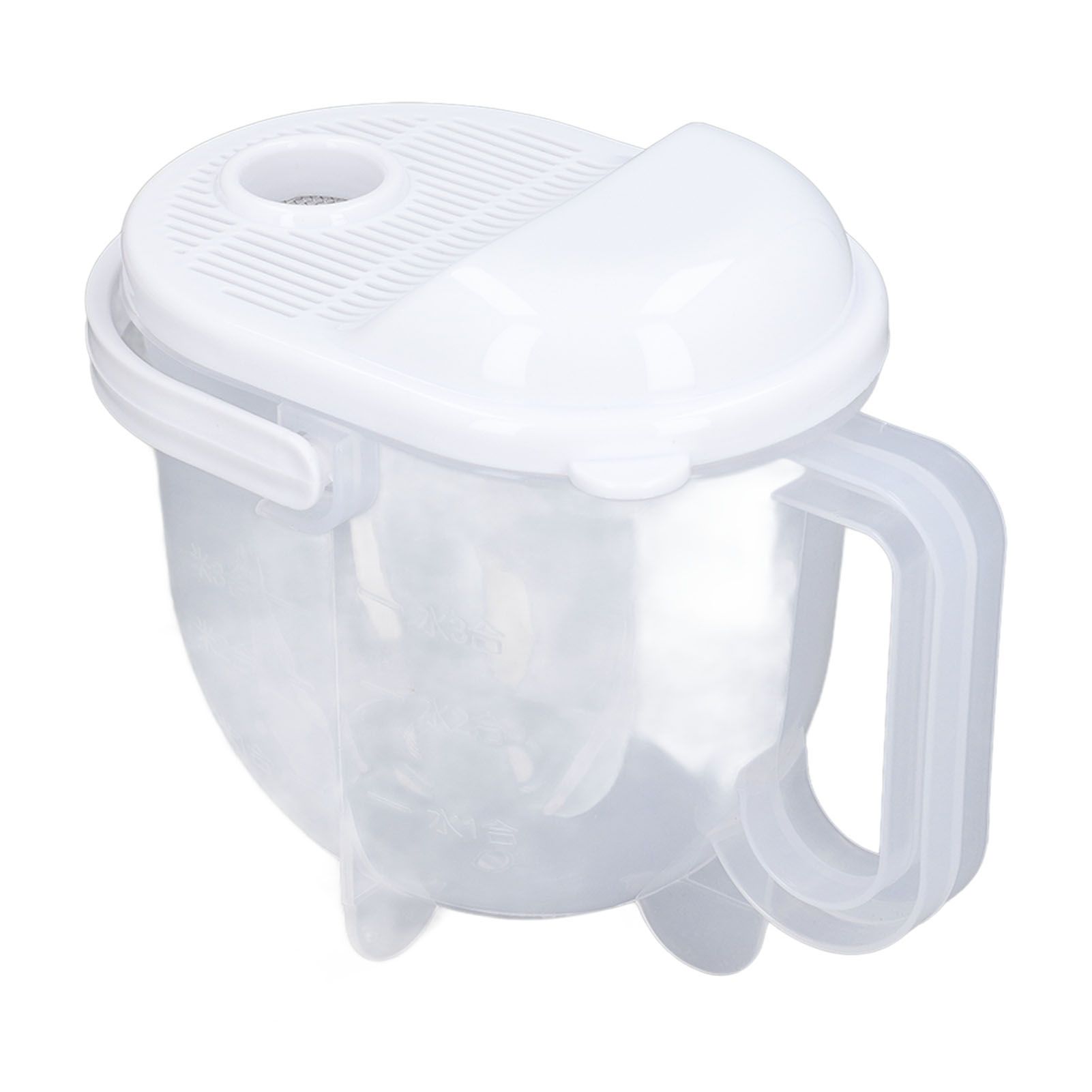 Rice Washing Bowl Water Flush Type ABS Clear Scale Fine Strainer Auxiliary Handle Rice Cleaning Basket for Kitchen - Image 8