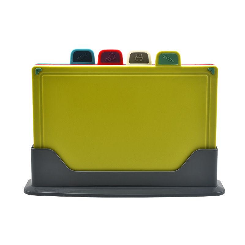 4pcs Food Classification Chopping Boards PP TPR Portable Non Slip Cutting Boards Kitchen Tools With Non Slip Pad Irregular Form - Image 1
