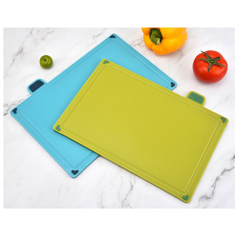 4pcs Food Classification Chopping Boards PP TPR Portable Non Slip Cutting Boards Kitchen Tools Without Non Slip Pad Irregular Form - Image 3