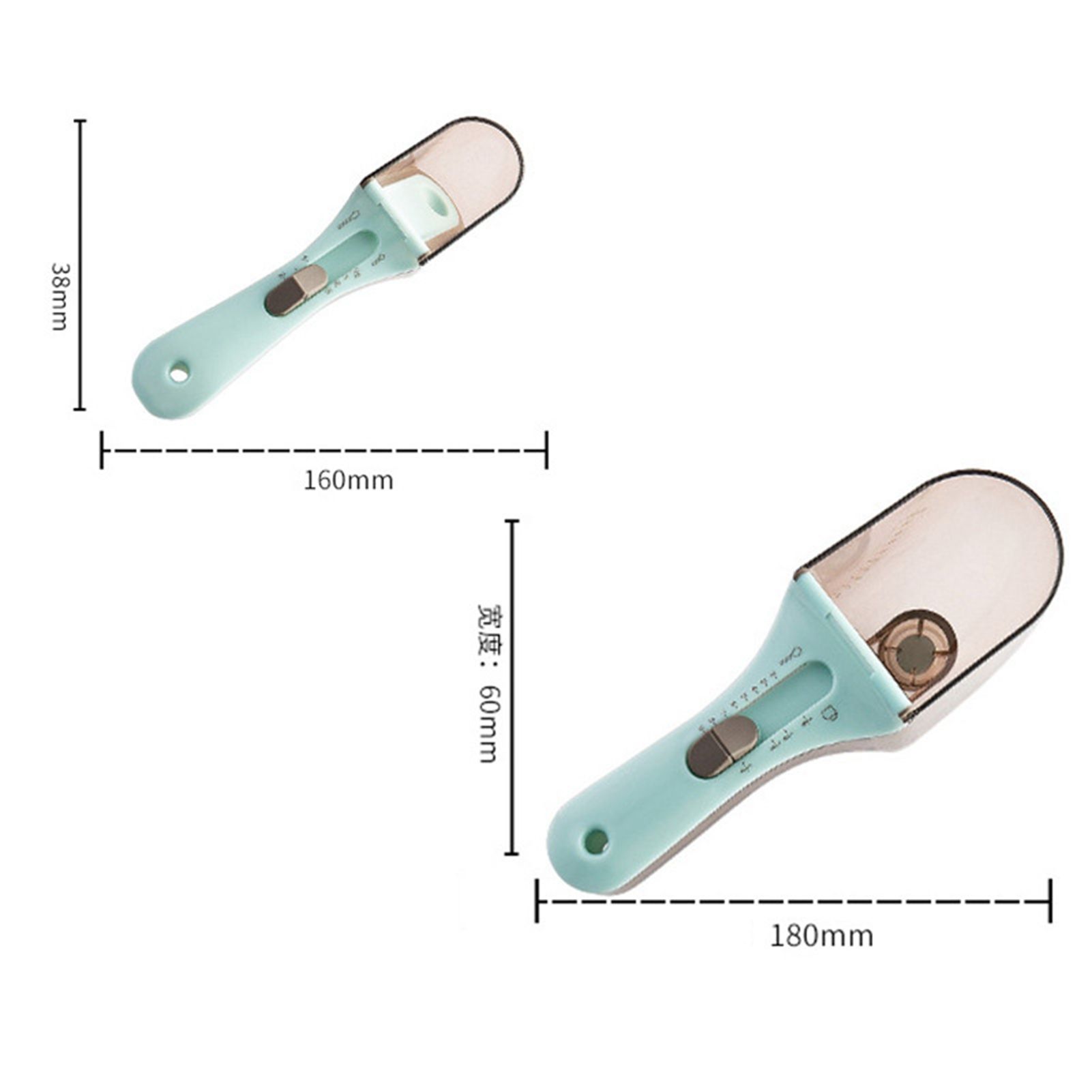 Measuring Spoon Heat Resistance Multi Level Adjustment Scale Plastic Measuring Spoon Set Kitchen Tools Boxed Set - Image 2