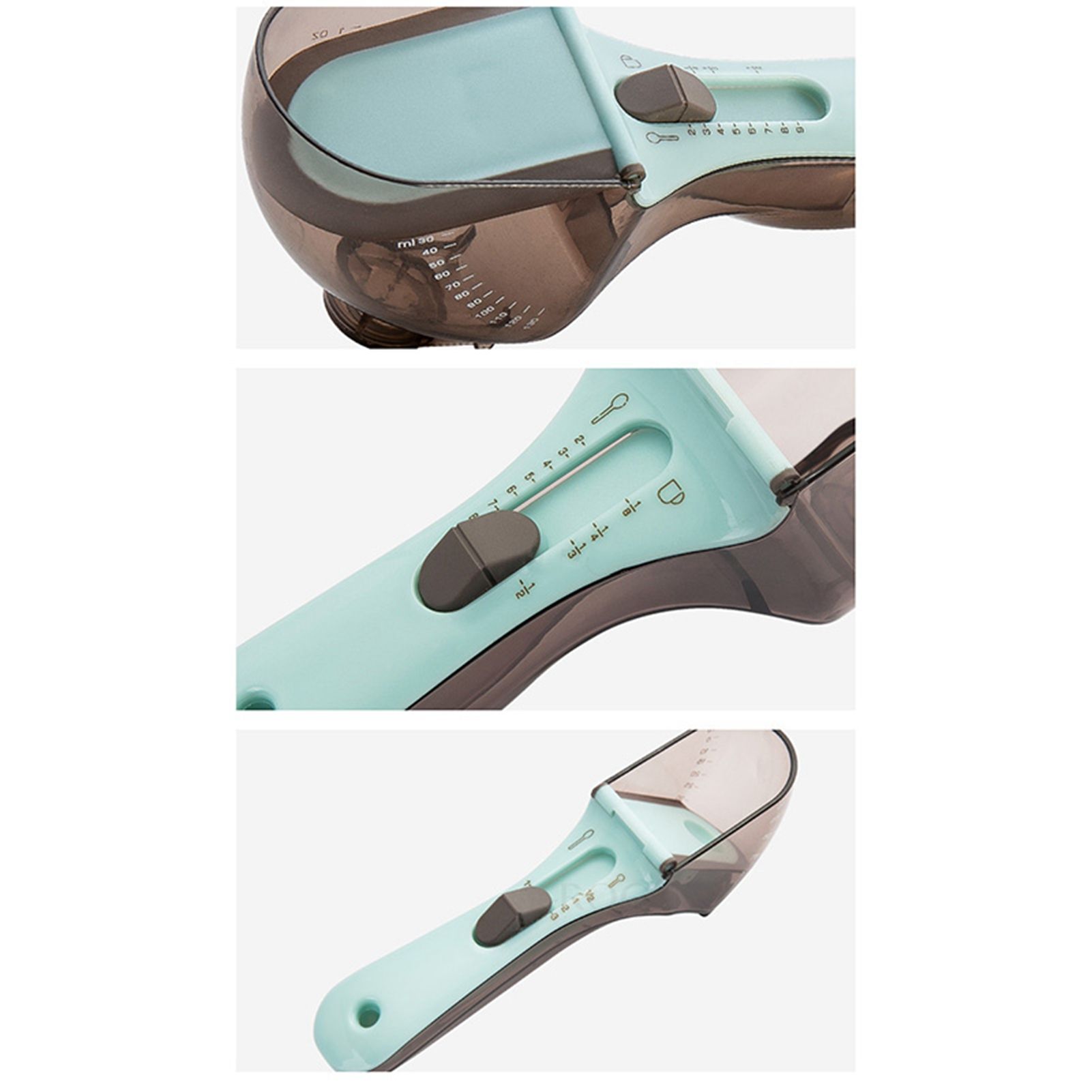 Measuring Spoon Heat Resistance Multi Level Adjustment Scale Plastic Measuring Spoon Set Kitchen Tools Boxed Set - Image 4
