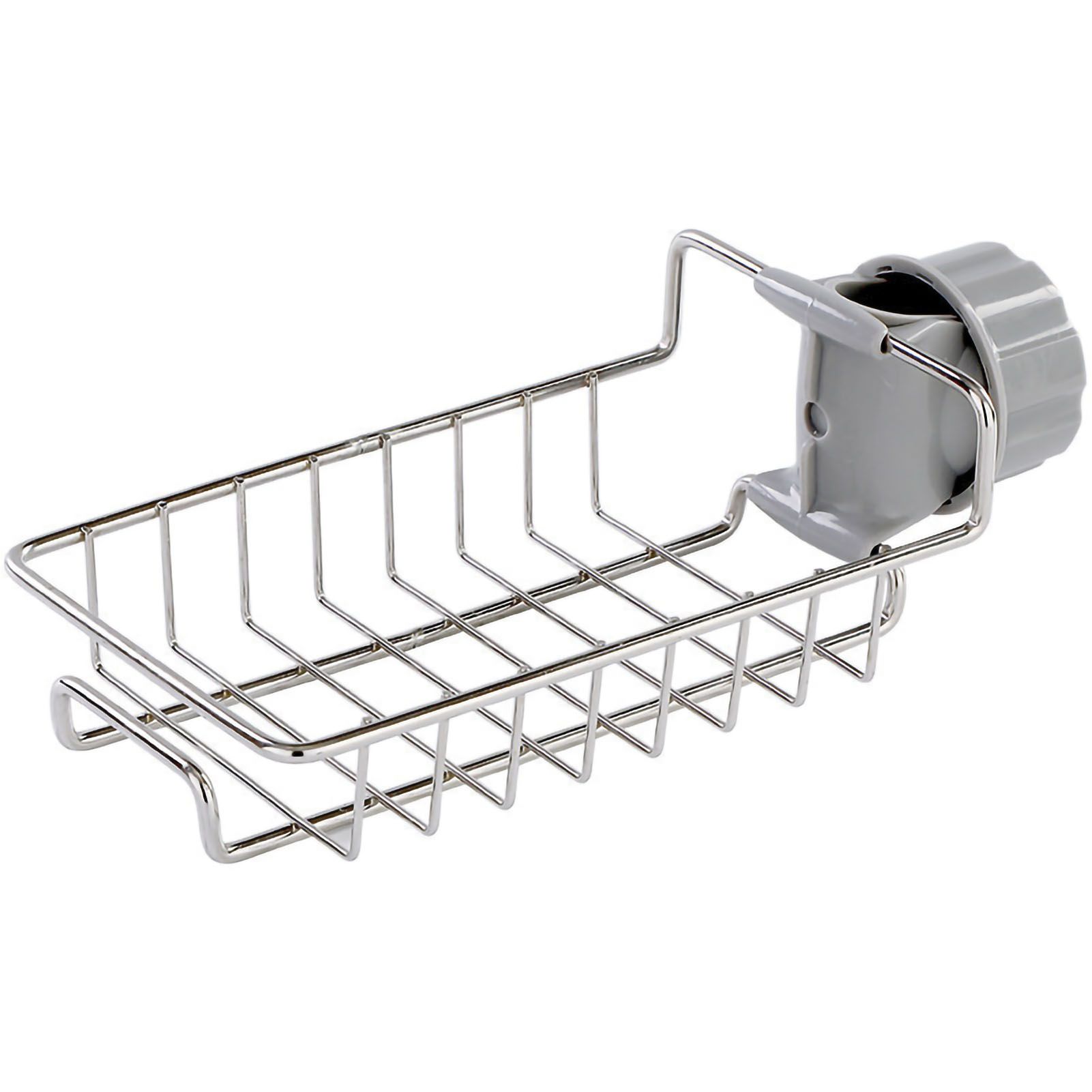 Hanging Faucet Drain Rack Organized Storage Hollow Out Breathable Stainless Steel Sink Rack for Kitchen Monolayer - Image 5