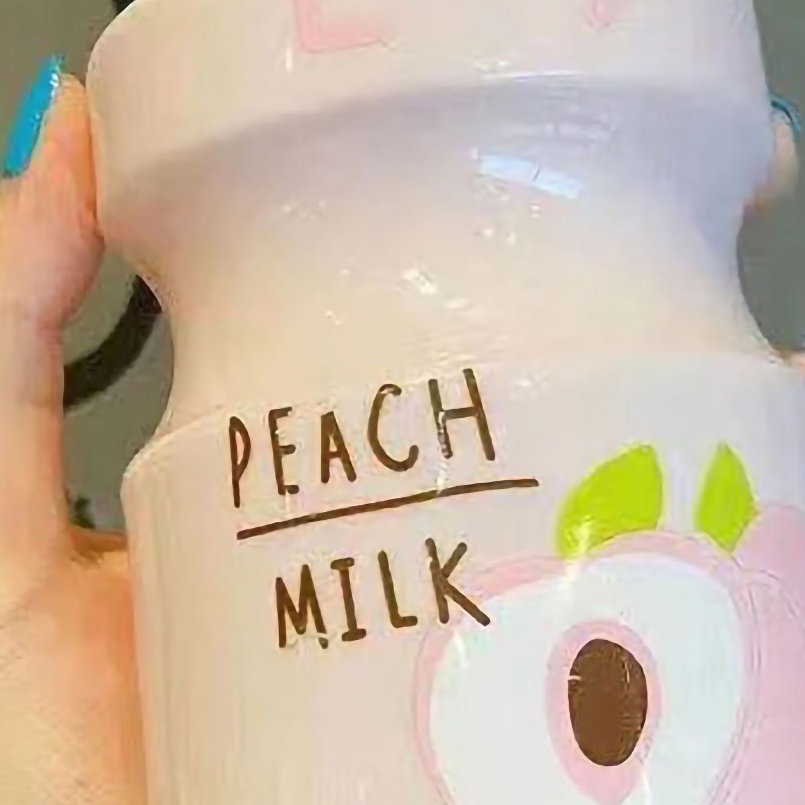 Portable Children Drinking Bottle with Strap PC Plastic Outdoor Water Cup Cute Fruit Pattern Pink 480ML - Image 3