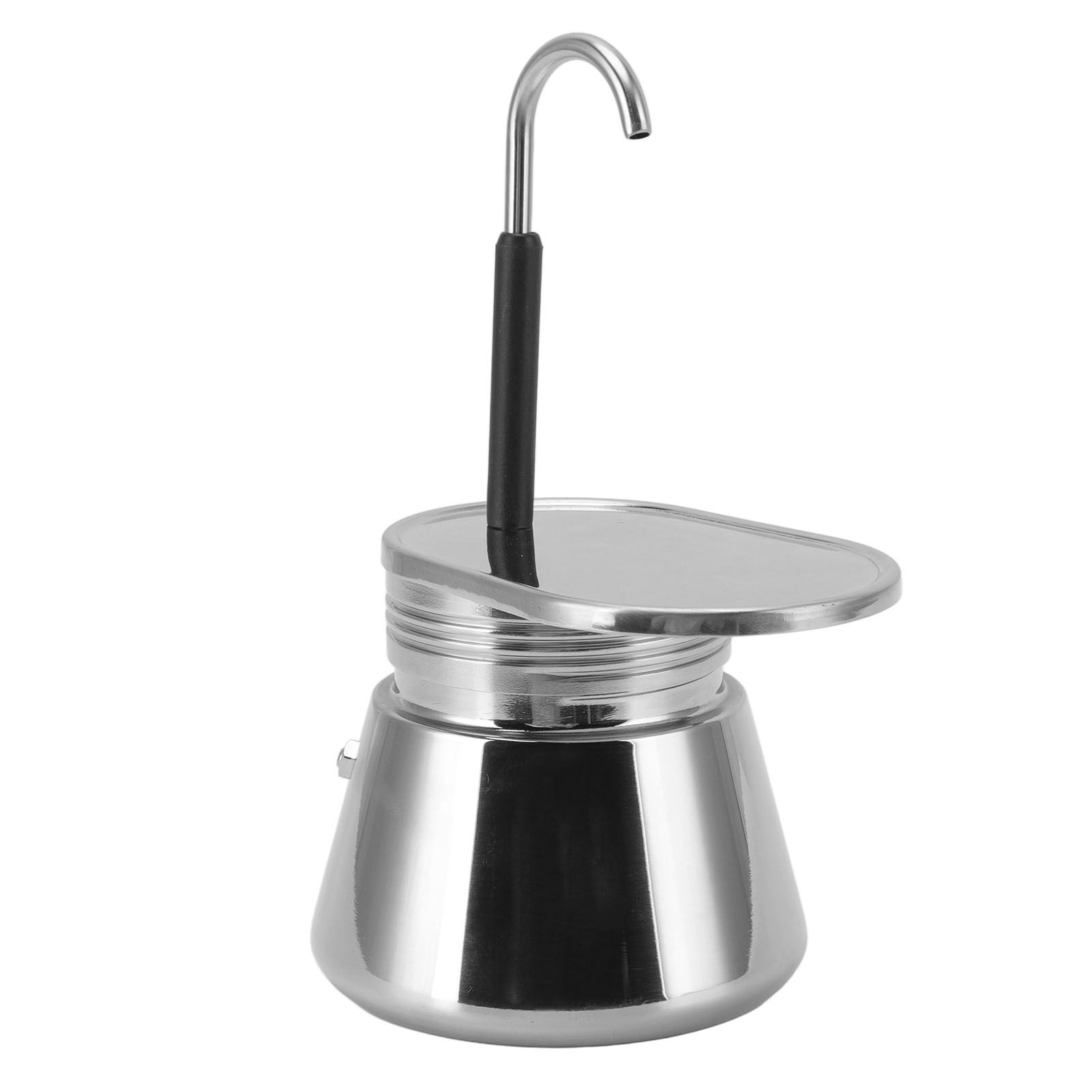 Moka Pot Stainless Steel Italian Type DIY Large Capacity Light Weight Portable Coffee Maker - Image 4