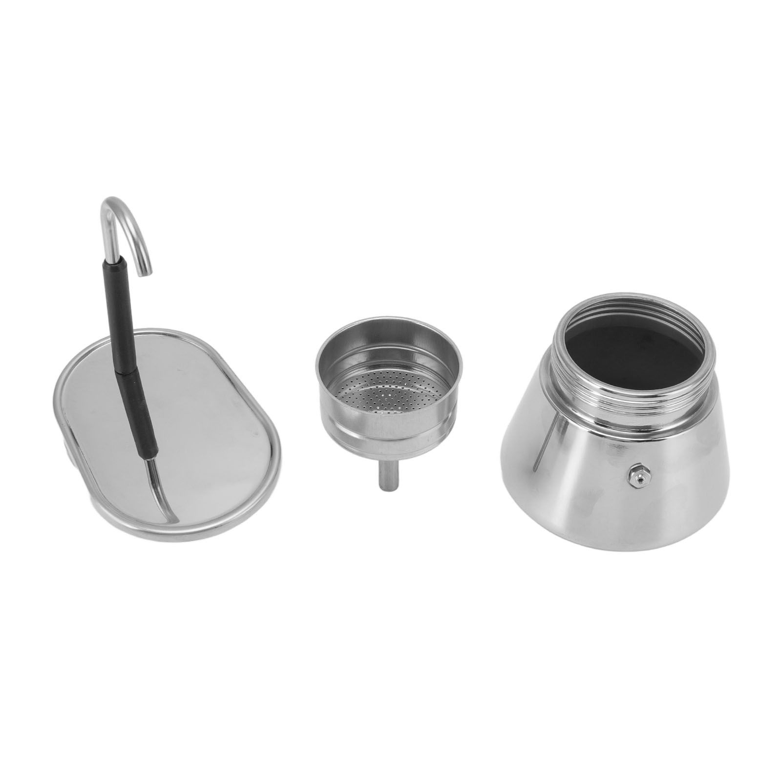 Moka Pot Stainless Steel Italian Type DIY Large Capacity Light Weight Portable Coffee Maker - Image 6