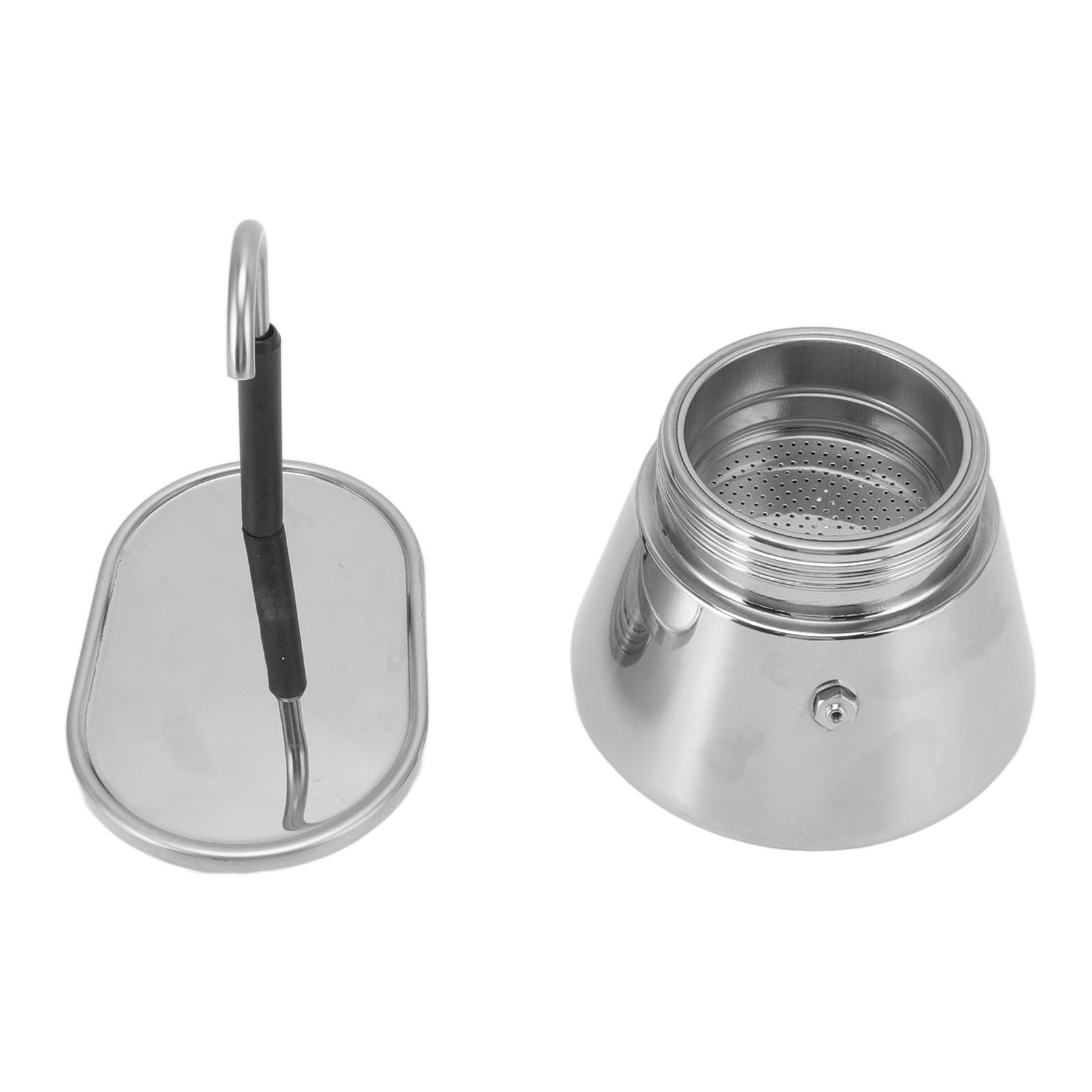 Moka Pot Stainless Steel Italian Type DIY Large Capacity Light Weight Portable Coffee Maker - Image 7
