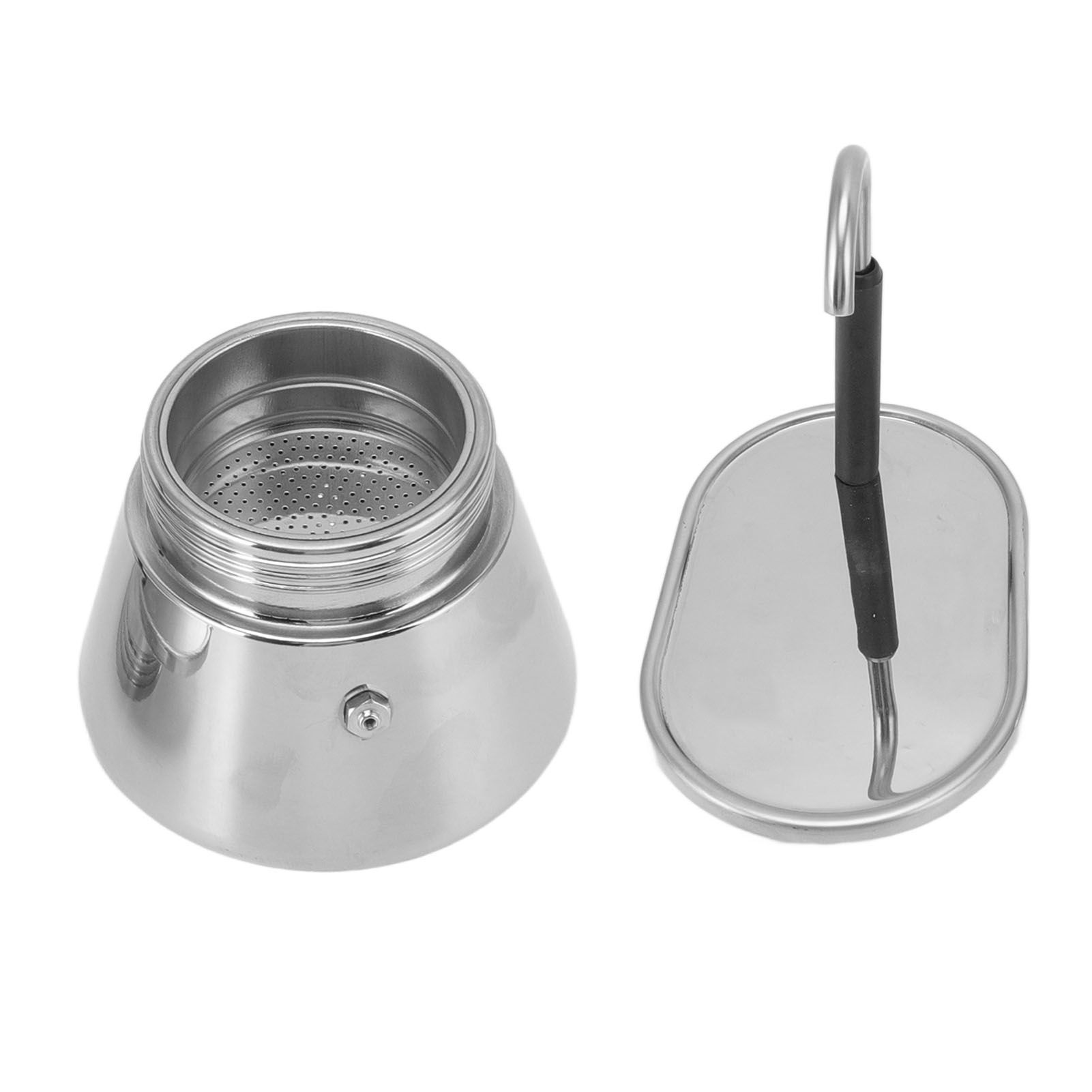 Moka Pot Stainless Steel Italian Type DIY Large Capacity Light Weight Portable Coffee Maker - Image 8