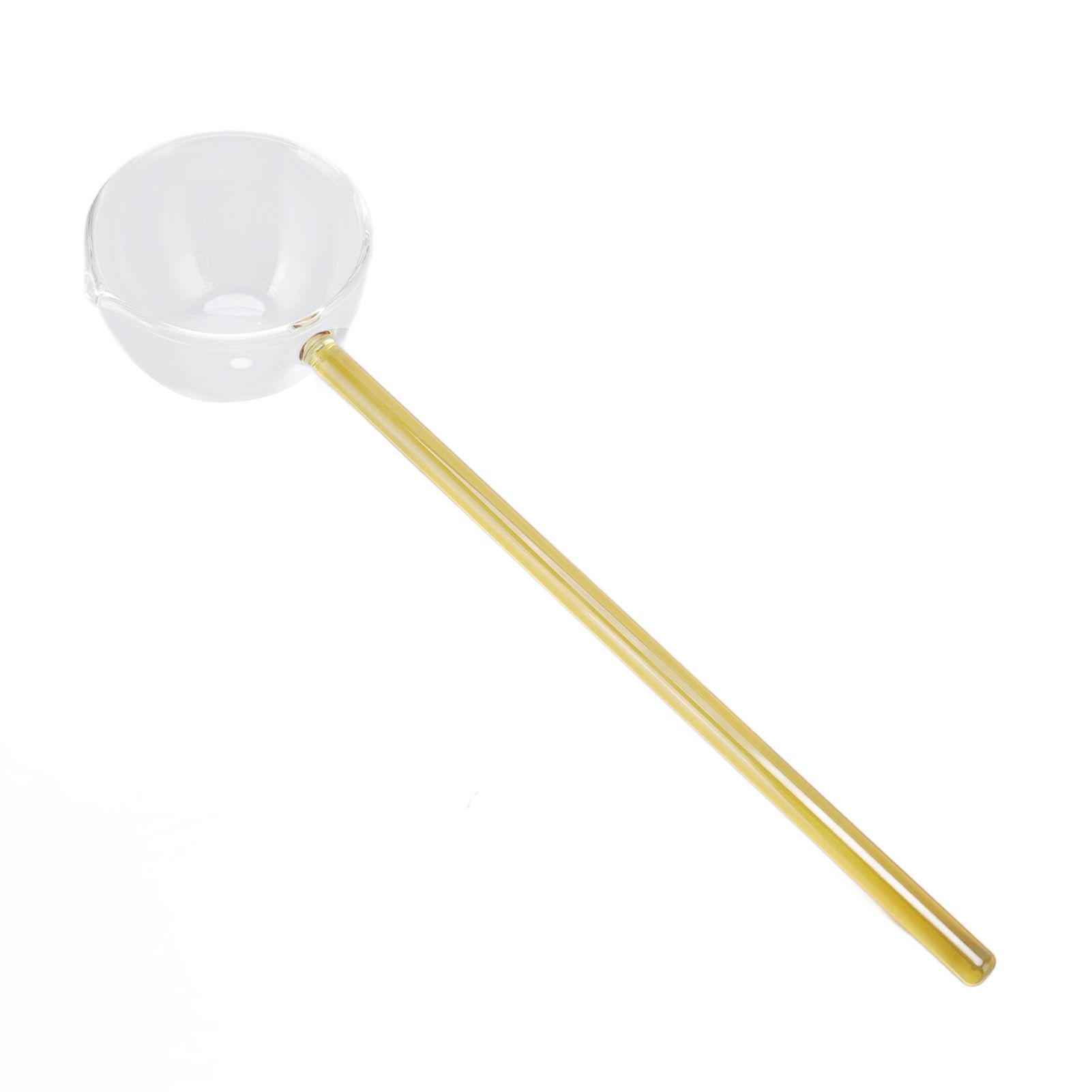 Glass Stirring Spoon High Temperature Resistance Simple 100ML Mixing Spoon Coffee Tea Spoon for Restaurants Home Yellow - Image 4