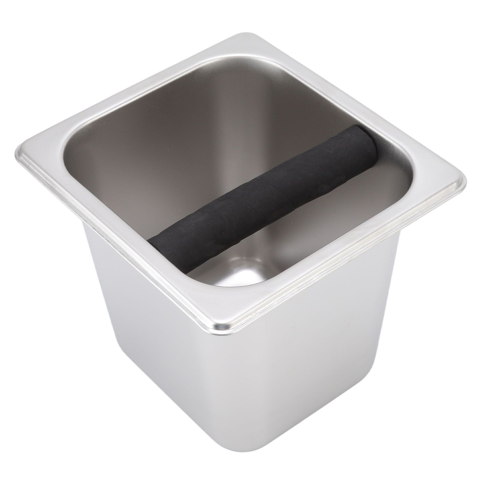 Stainless Steel Coffee Knocking Grounds Box with Rubber Rod Embeddable Coffee Dump Bin for Home Restaurant - Image 4