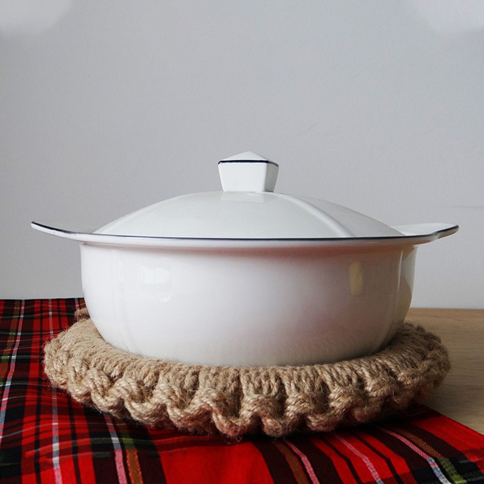 Insulated Coaster Ring Heat Resistance Linen Weaving Insulation Pad for Hot Pot Cup S - Image 3
