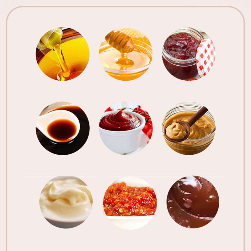 Squeeze Bottle Graduated Thicken Bottle Clear Identifying Labels Convenient Sauce Bottle for Kitchen Red - Image 2