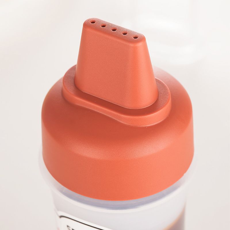 Squeeze Bottle Graduated Thicken Bottle Clear Identifying Labels Convenient Sauce Bottle for Kitchen Red - Image 3
