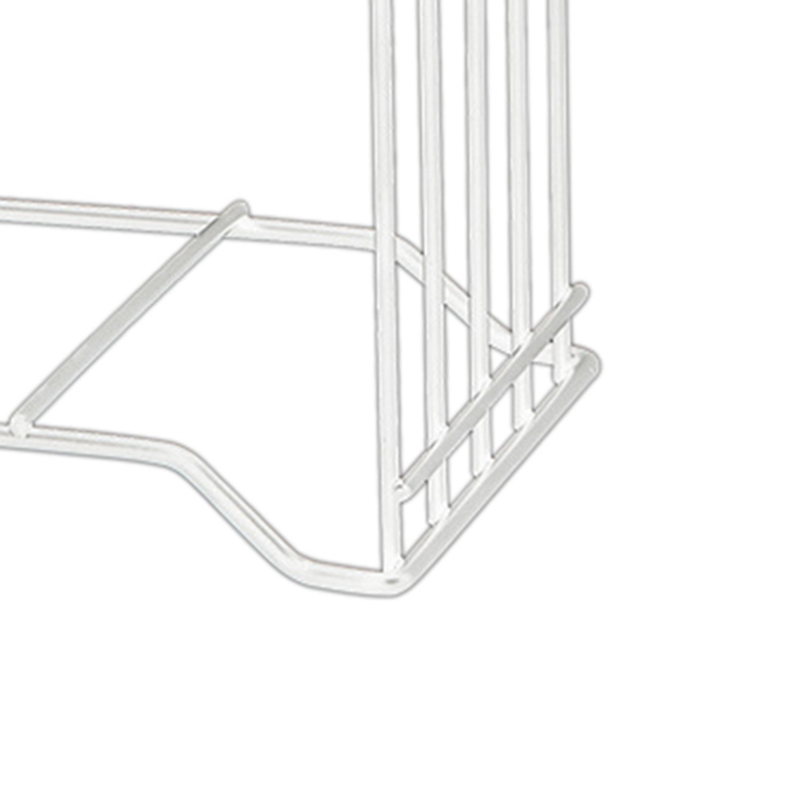 Chopping Board Storage Rack Iron 4 Slots Integrated Pot Lid Holder for Kitchen Countertop White - Image 3