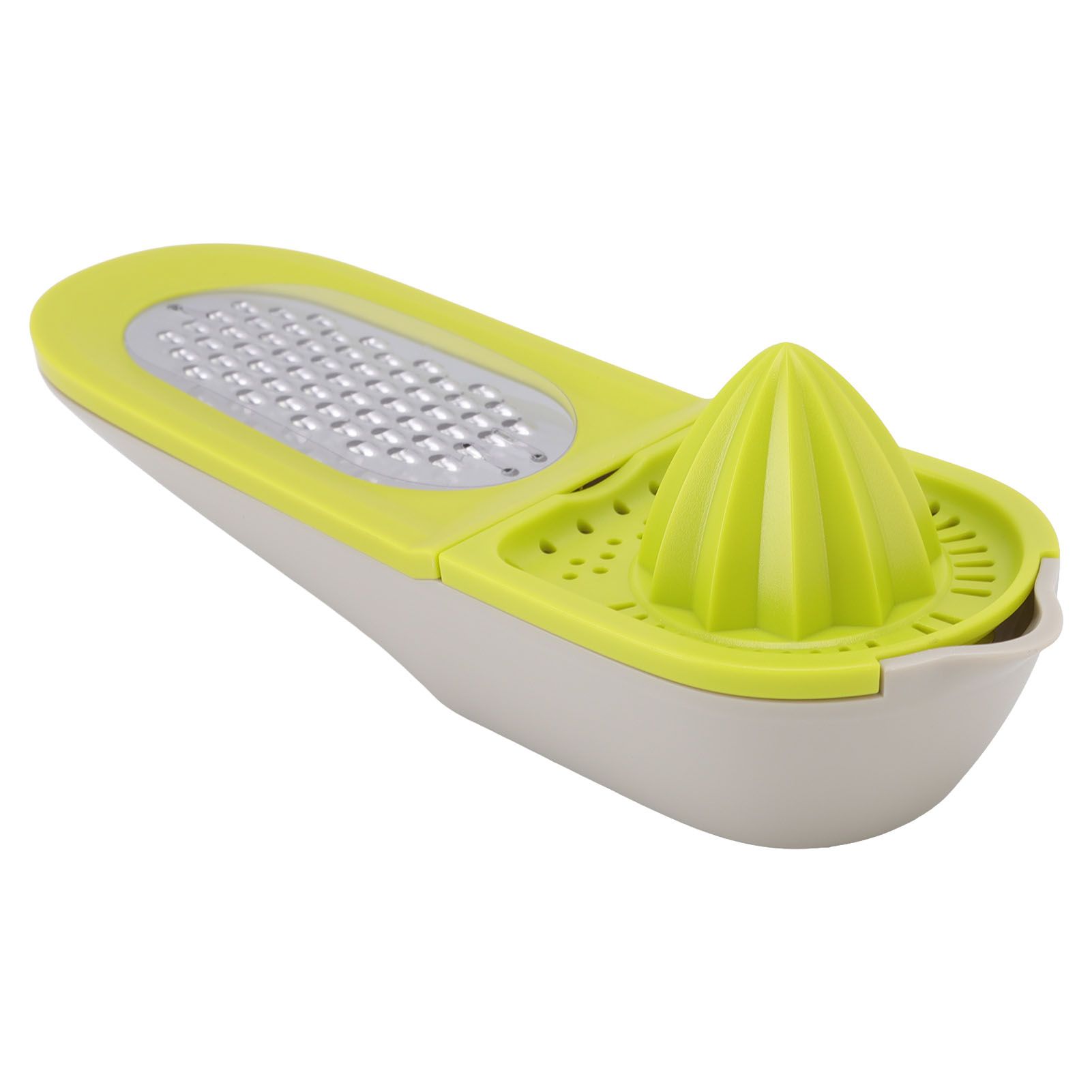 Vegetable Chopper Olive Green Multifunctional Grater Juicer Container 3 in 1 Vegetable Cutter Kitchen Tool - Image 3