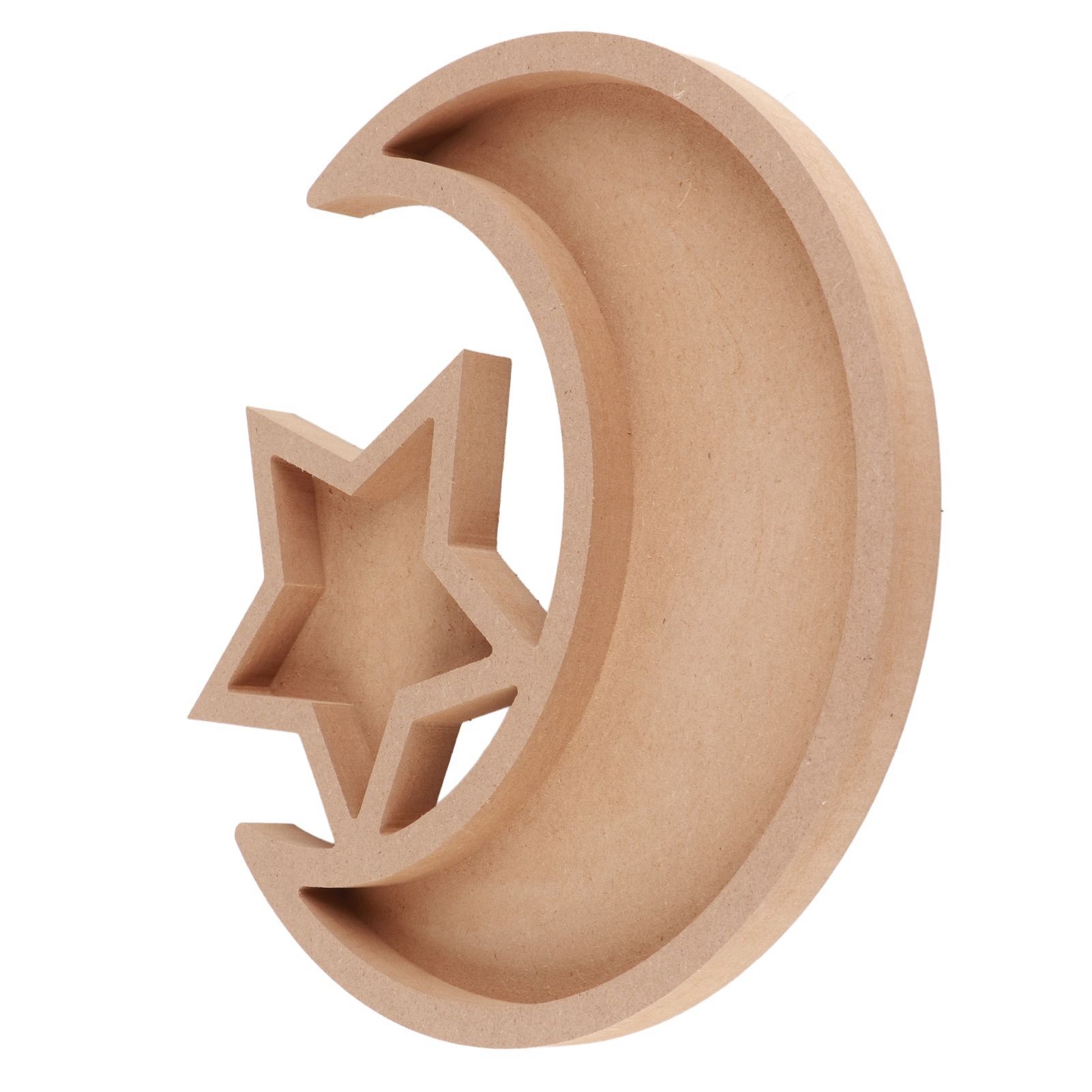 Eid Wooden Dessert Tray Cute Shape Multifunctional Ramadan Wood Moon Tray for Home Ramadan Party Garden Decor - Image 5