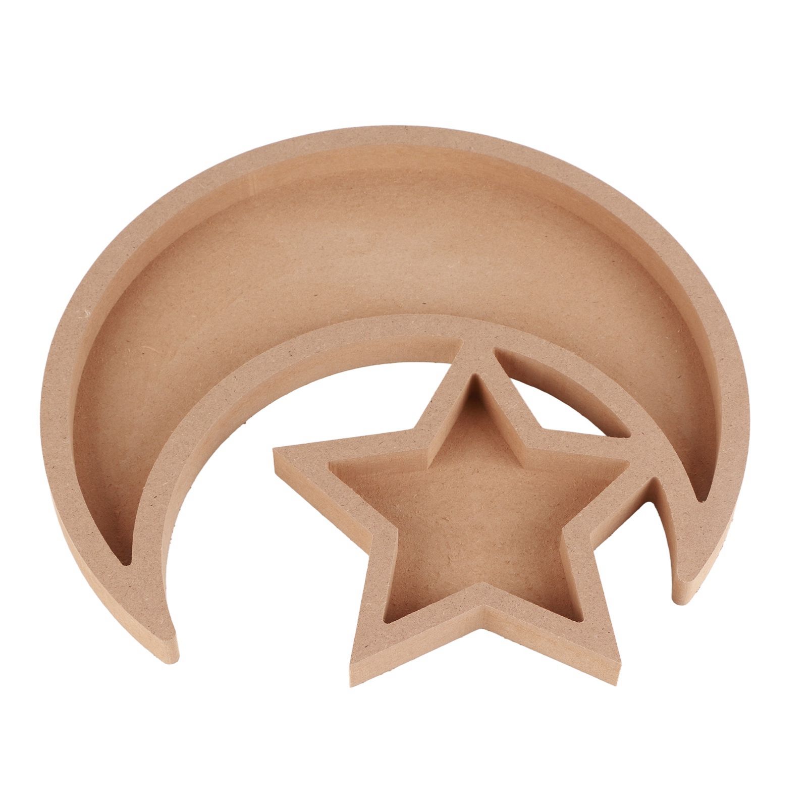 Eid Wooden Dessert Tray Cute Shape Multifunctional Ramadan Wood Moon Tray for Home Ramadan Party Garden Decor - Image 6