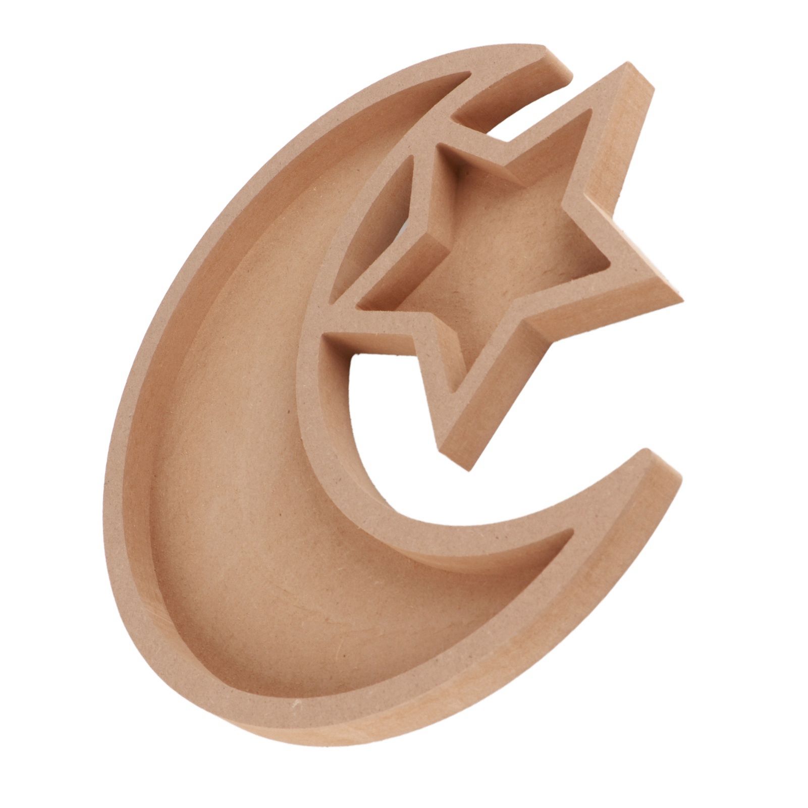 Eid Wooden Dessert Tray Cute Shape Multifunctional Ramadan Wood Moon Tray for Home Ramadan Party Garden Decor - Image 7