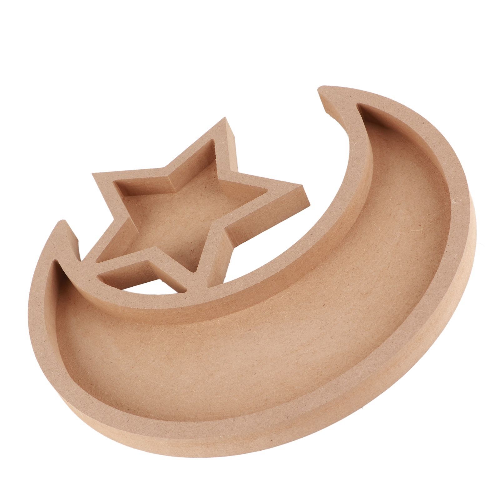 Eid Wooden Dessert Tray Cute Shape Multifunctional Ramadan Wood Moon Tray for Home Ramadan Party Garden Decor - Image 8