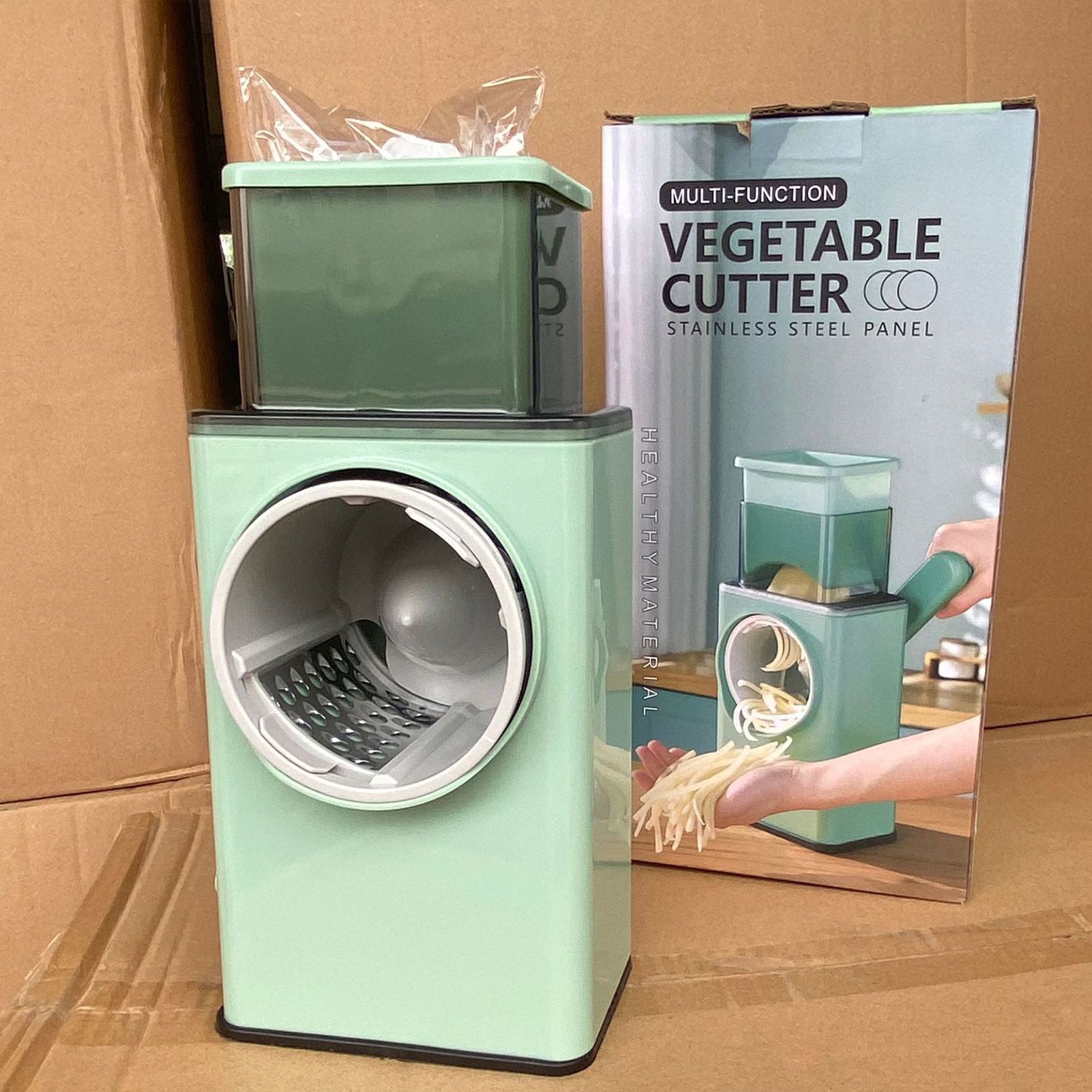 Vegetable Cutter Vegetable Chopper Food Dicer Hand Operated Multi Function for Home Kitchen Slice Shred Mash - Image 2