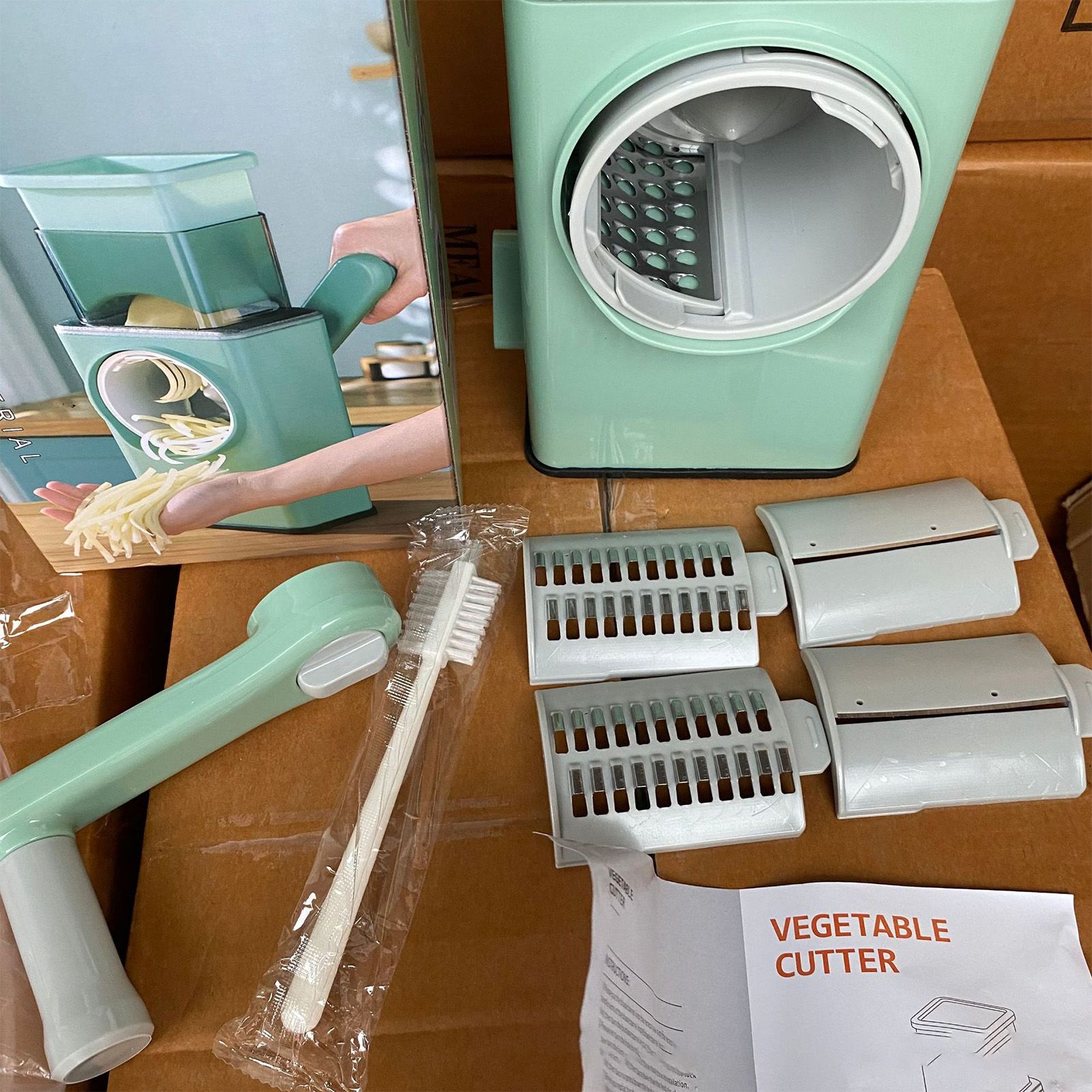 Vegetable Cutter Vegetable Chopper Food Dicer Hand Operated Multi Function for Home Kitchen Slice Shred Mash - Image 3