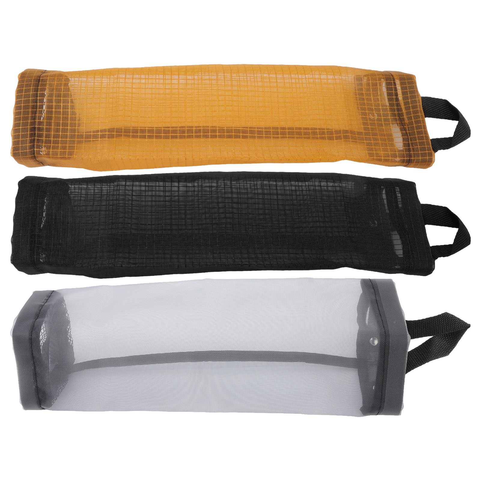 Grocery Bag Holder Large Capacity Durable Polyester Transparent Space Saving Trash Bag Holder for Home Kitchen Yellow - Image 2
