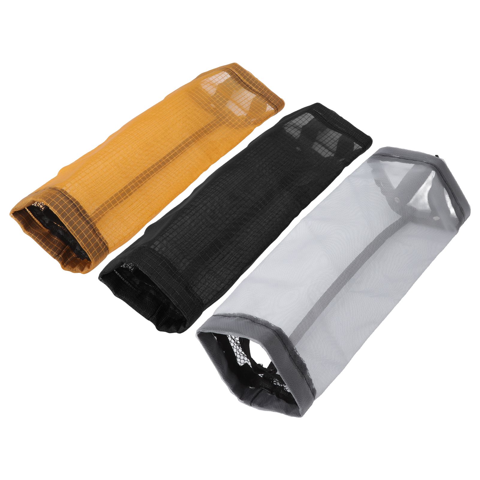 Grocery Bag Holder Large Capacity Durable Polyester Transparent Space Saving Trash Bag Holder for Home Kitchen Yellow - Image 7