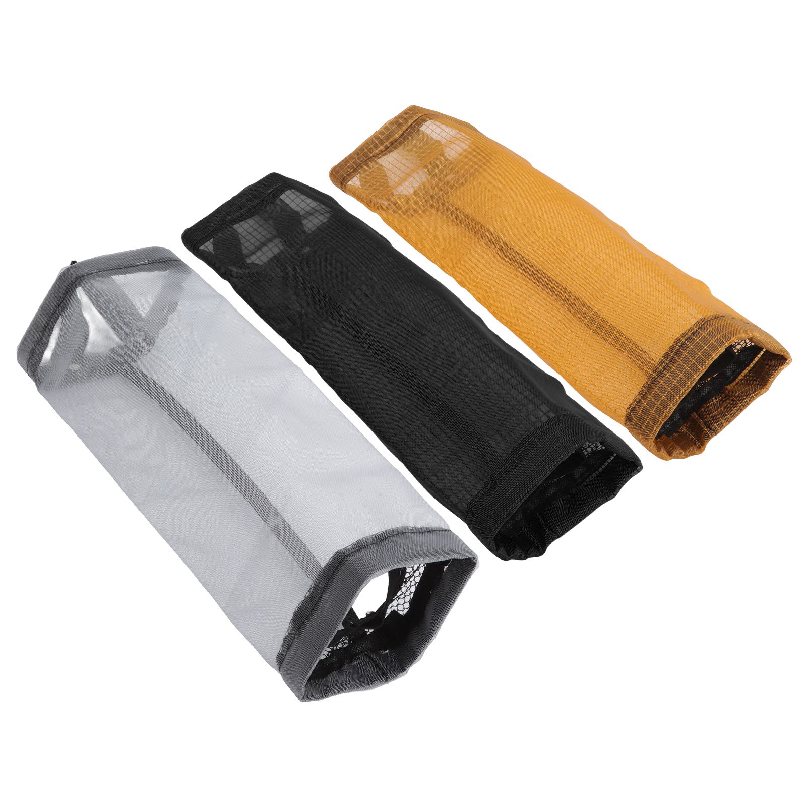 Grocery Bag Holder Large Capacity Durable Polyester Transparent Space Saving Trash Bag Holder for Home Kitchen Yellow - Image 8
