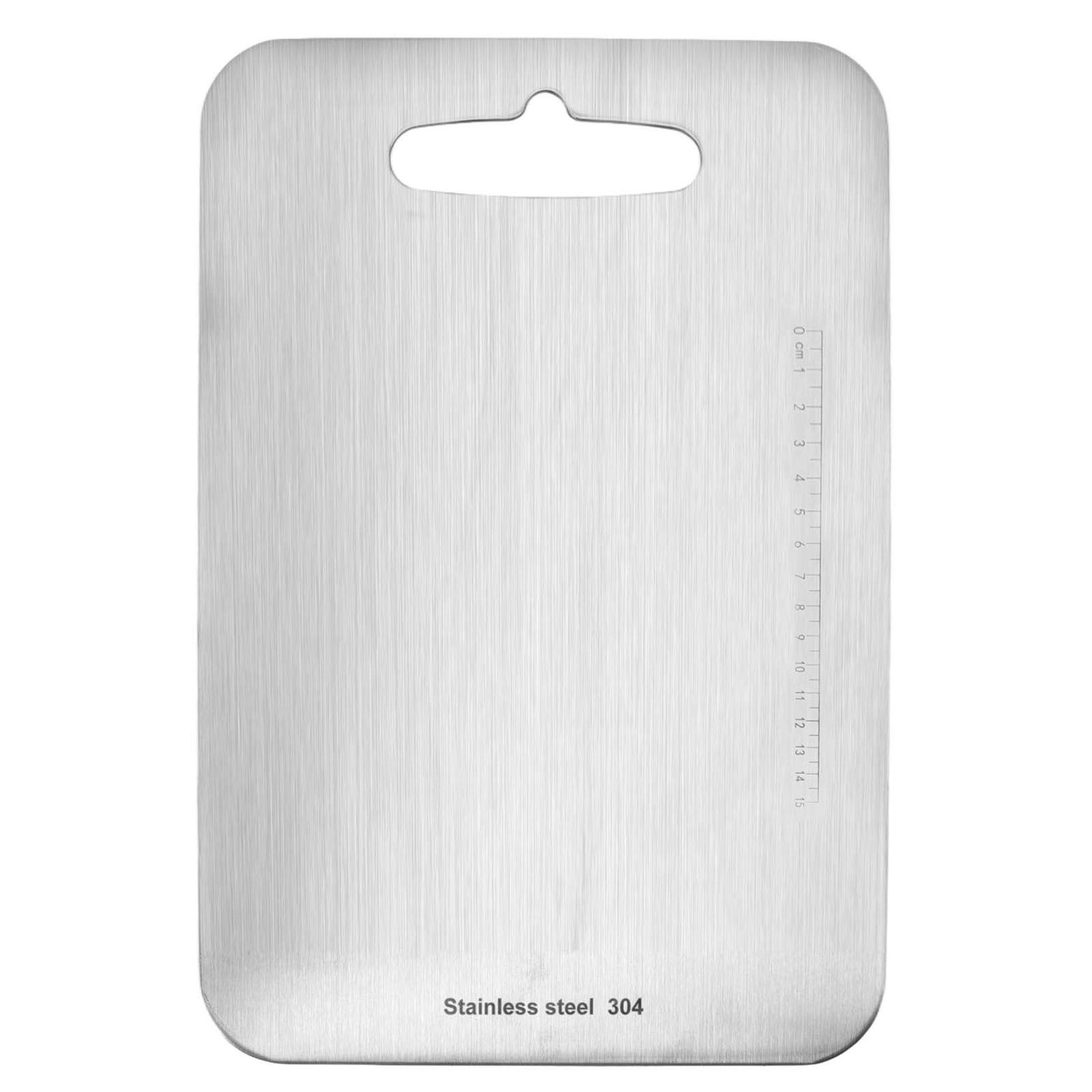 Cutting Board Double Sided 304 Stainless Steel Easy Cleaning for Cooking Kitchen S - Image 1