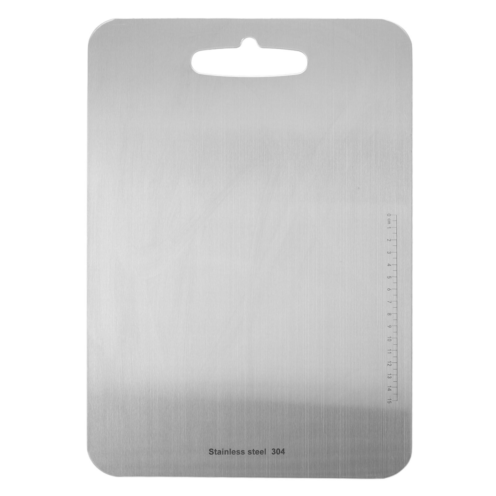 Cutting Board Double Sided 304 Stainless Steel Easy Cleaning for Cooking Kitchen M - Image 1