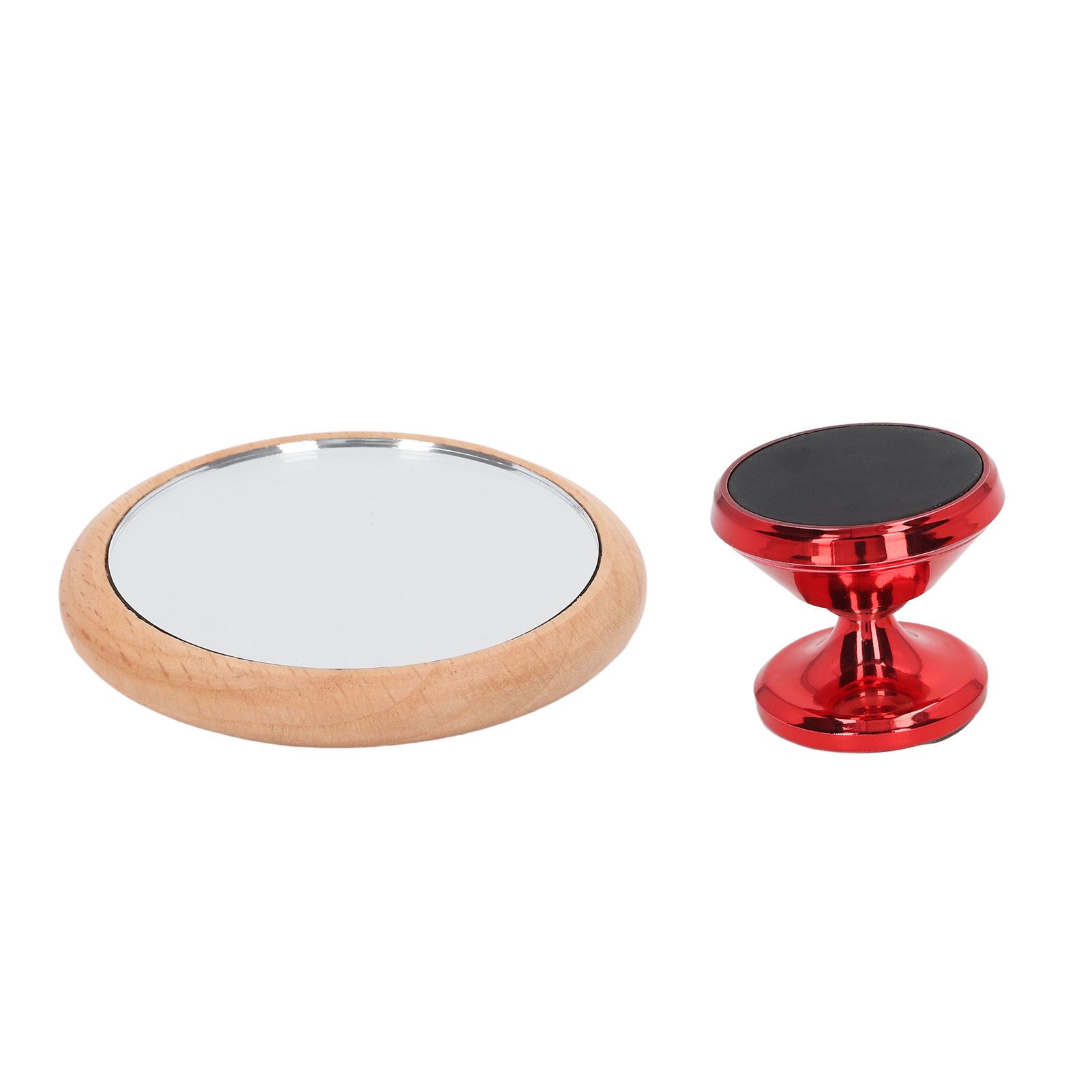 Coffee Reflective Mirror Multidirectional Rotation Adjustable Magnetism Observative Mirror for Kitchen Red - Image 3