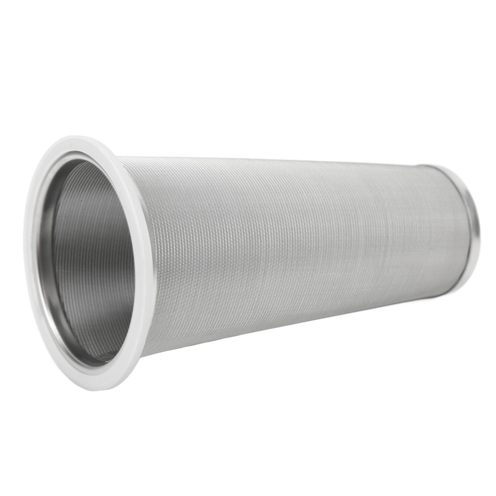 304 Stainless Steel Cold Brew Coffee Filter Cone Mesh with White Rubber Circle Coffee Brew Infuser for Fruit Drink 8x15cm/3.1x5.9in - Image 3
