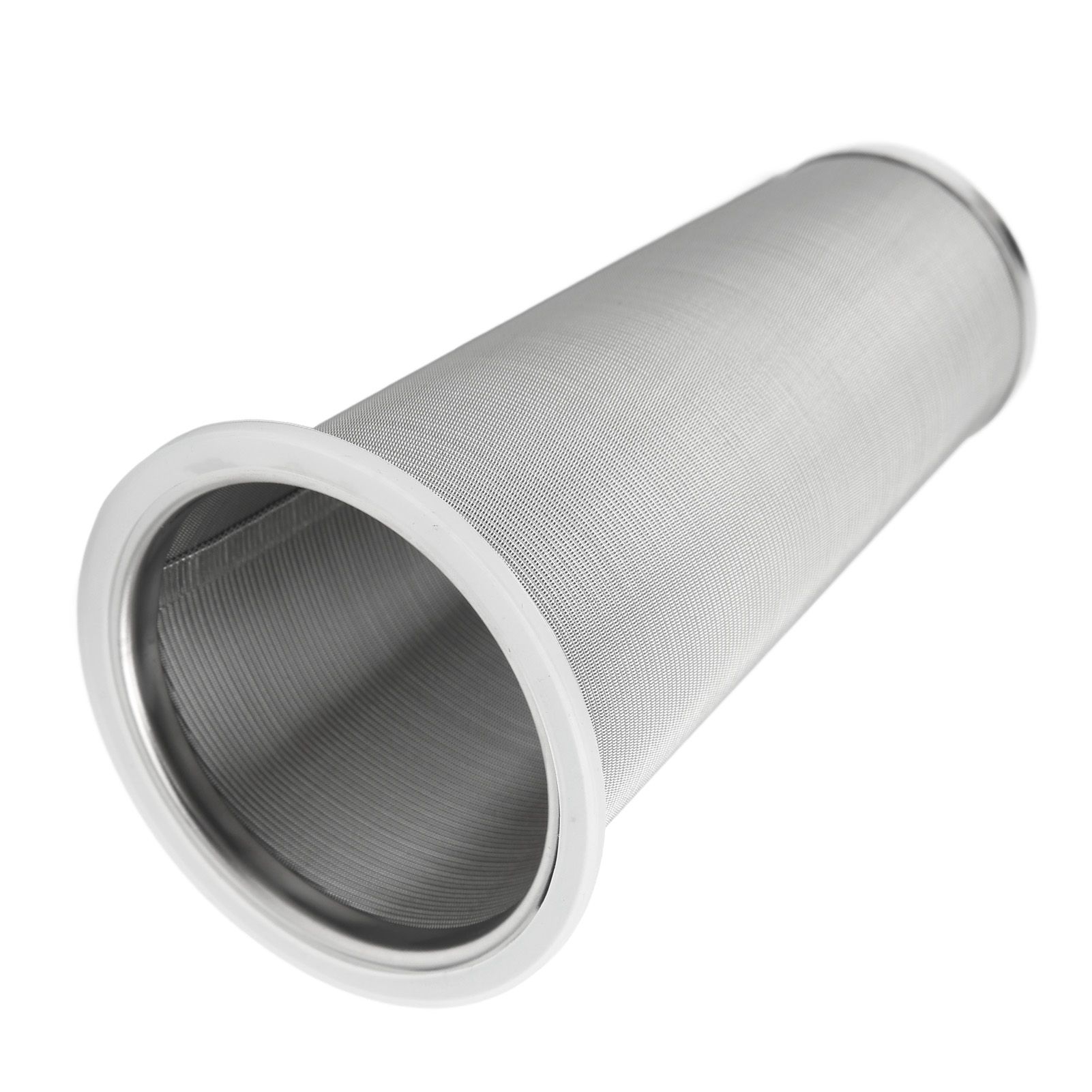 304 Stainless Steel Cold Brew Coffee Filter Cone Mesh with White Rubber Circle Coffee Brew Infuser for Fruit Drink 8x15cm/3.1x5.9in - Image 4