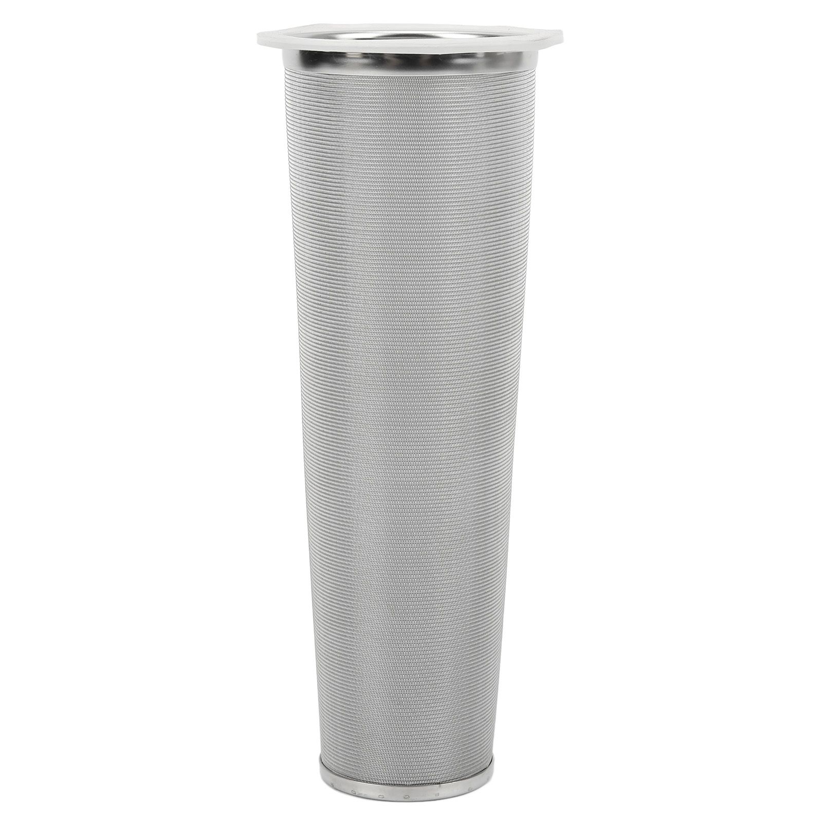 304 Stainless Steel Cold Brew Coffee Filter Cone Mesh with White Rubber Circle Coffee Brew Infuser for Fruit Drink 8x21cm/3.1x8.2in - Image 1