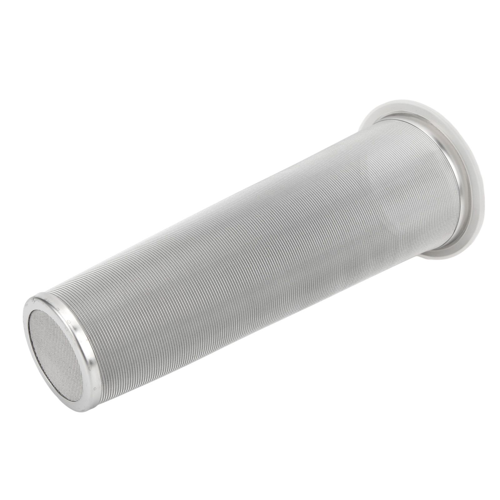 304 Stainless Steel Cold Brew Coffee Filter Cone Mesh with White Rubber Circle Coffee Brew Infuser for Fruit Drink 8x21cm/3.1x8.2in - Image 2