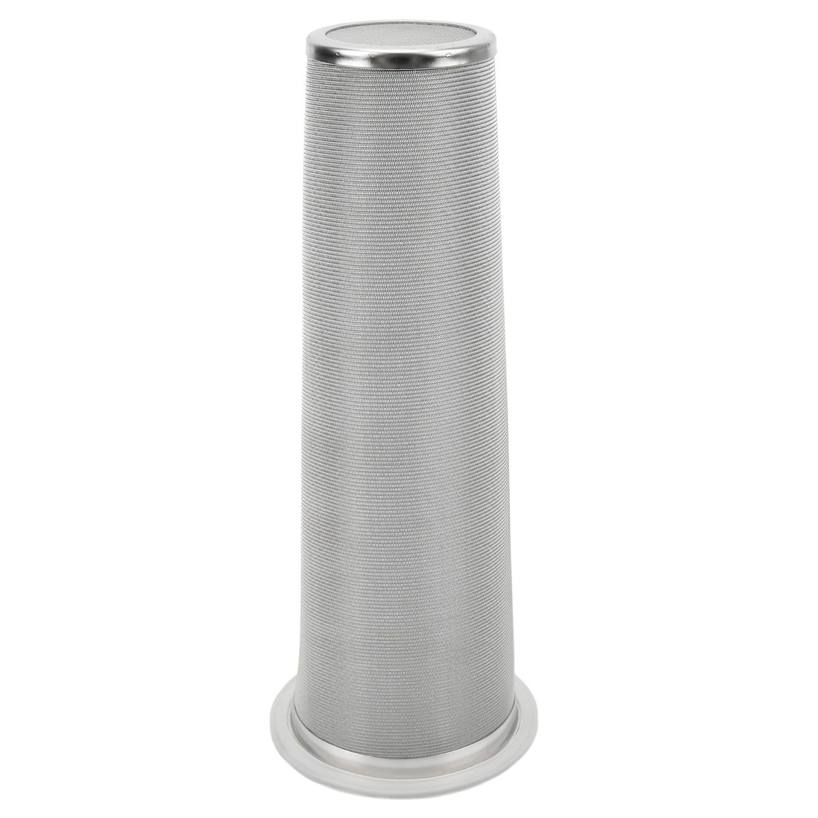 304 Stainless Steel Cold Brew Coffee Filter Cone Mesh with White Rubber Circle Coffee Brew Infuser for Fruit Drink 8x21cm/3.1x8.2in - Image 3
