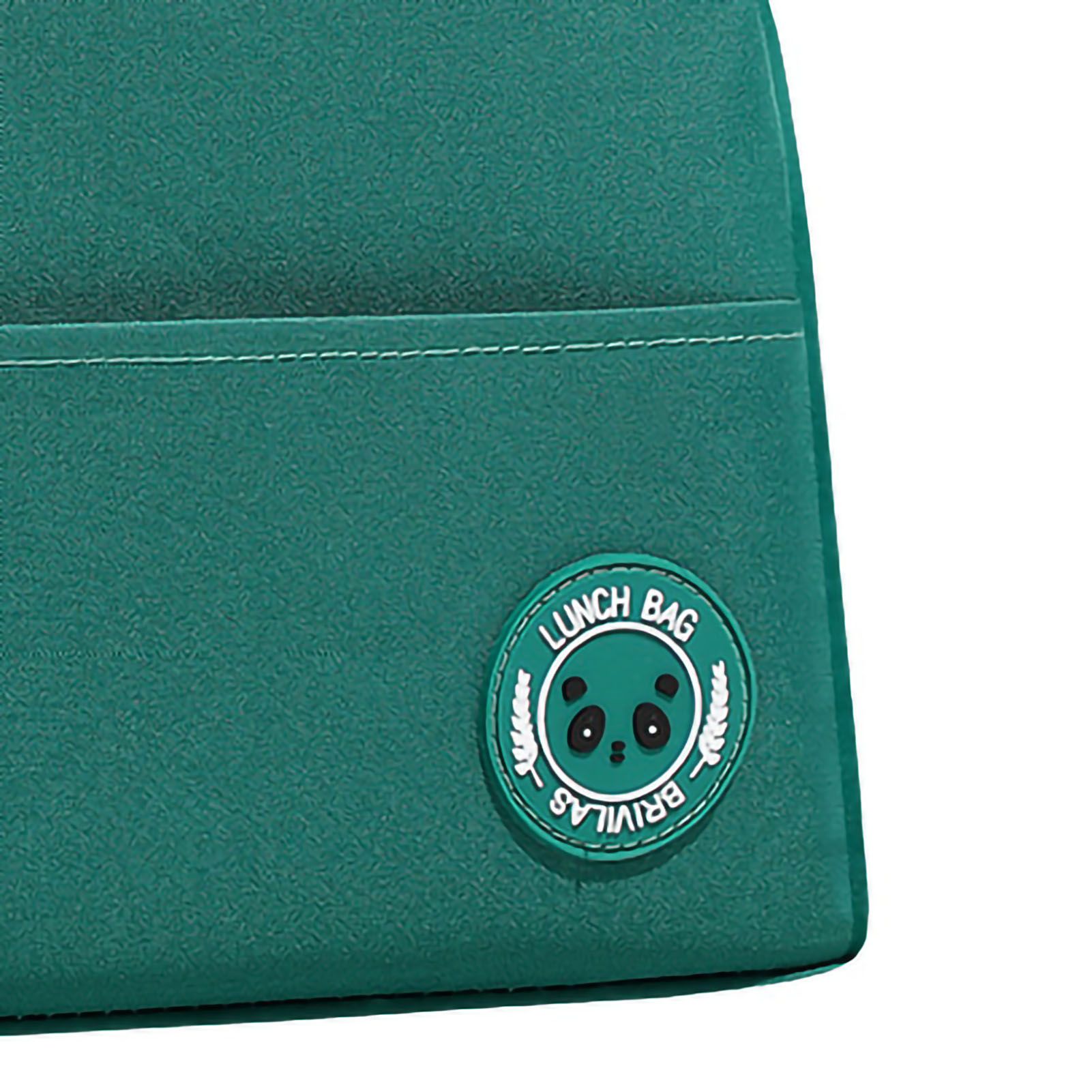 Lunch Bag High Capacity Reusable Tote Heat Preservation Dinner Insulation Hangbag Green - Image 2