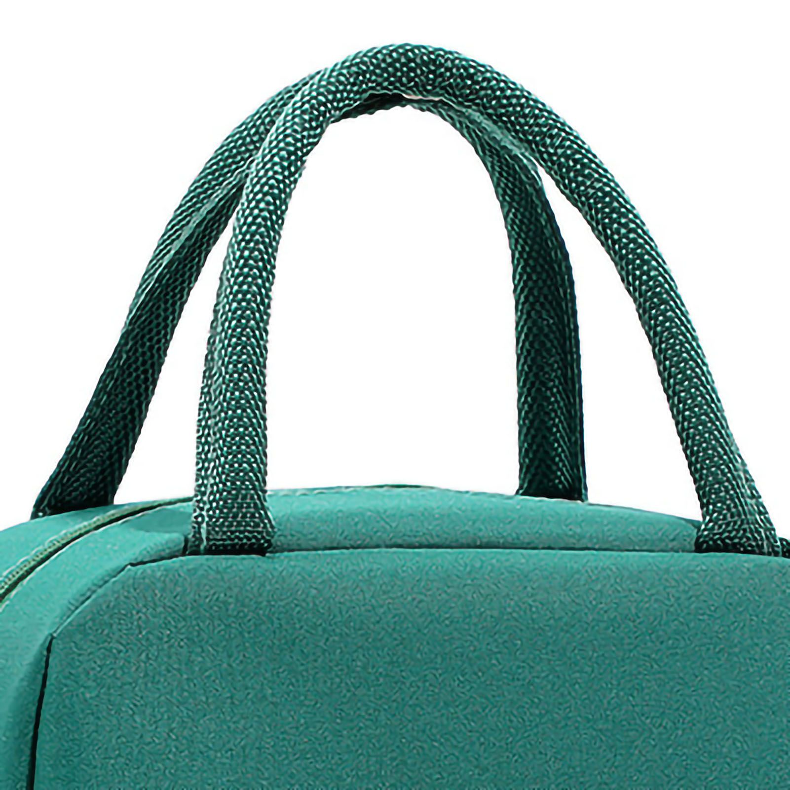 Lunch Bag High Capacity Reusable Tote Heat Preservation Dinner Insulation Hangbag Green - Image 5