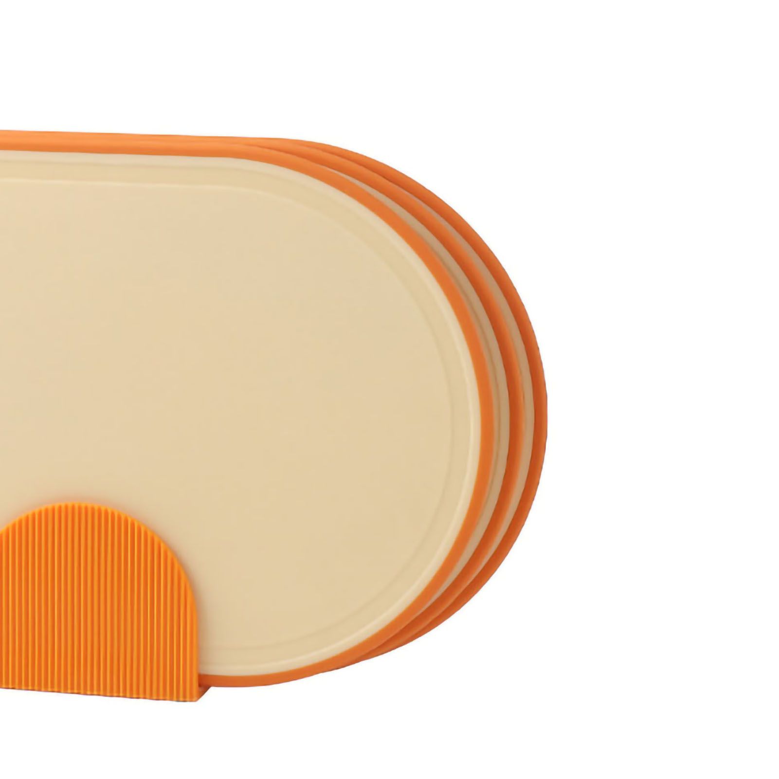 Cutting Board Food Grade Double Sided Prevent Slip Plastic Chopping Board with Holder Base for Meat Vegetable 3pcs Orange - Image 3