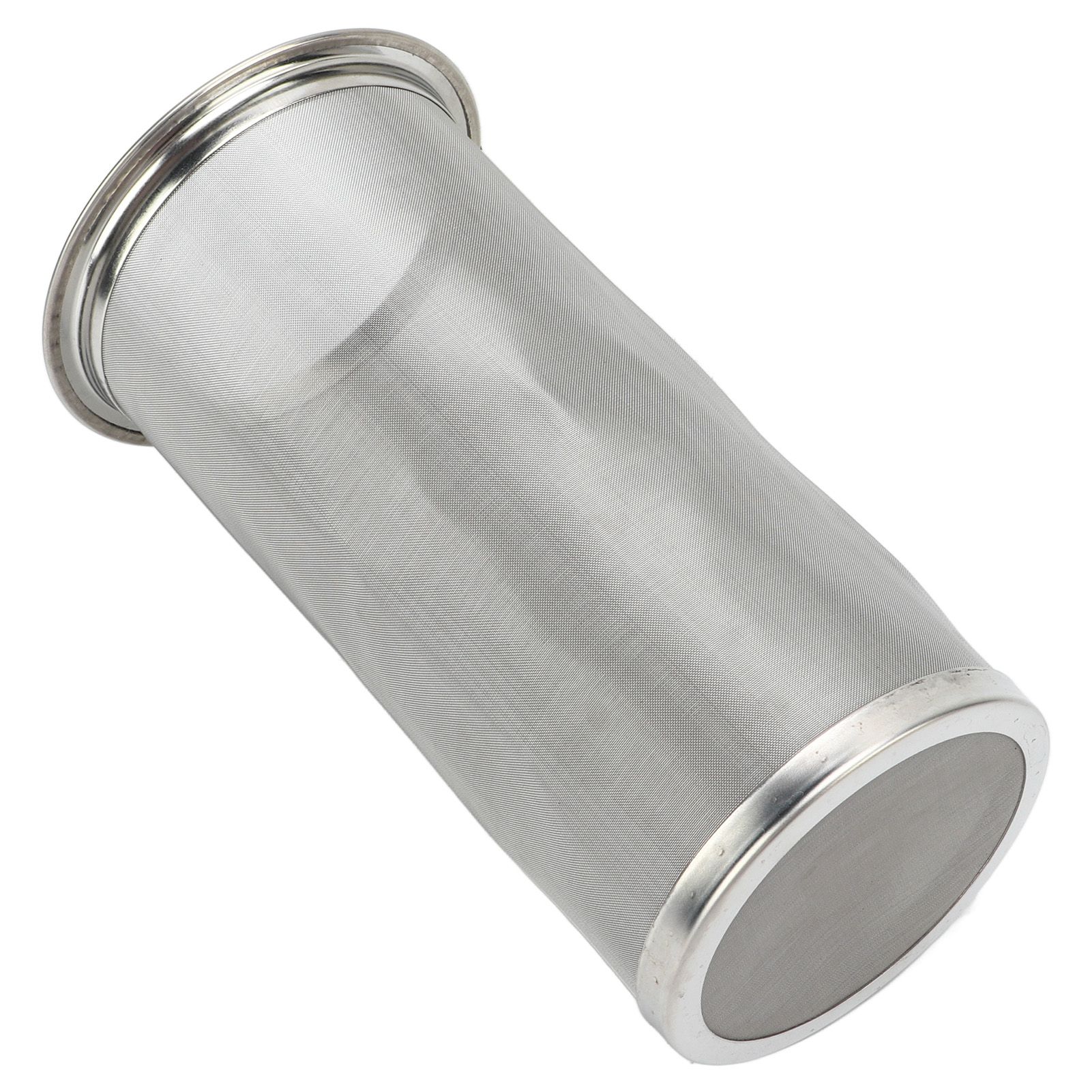 Cold Brew Coffee Filter Stainless Steel Reusable Wide Mouth Mesh Cylindrical Filter with White Gasket for Tea 8x15cm/3.15x5.91in - Image 2