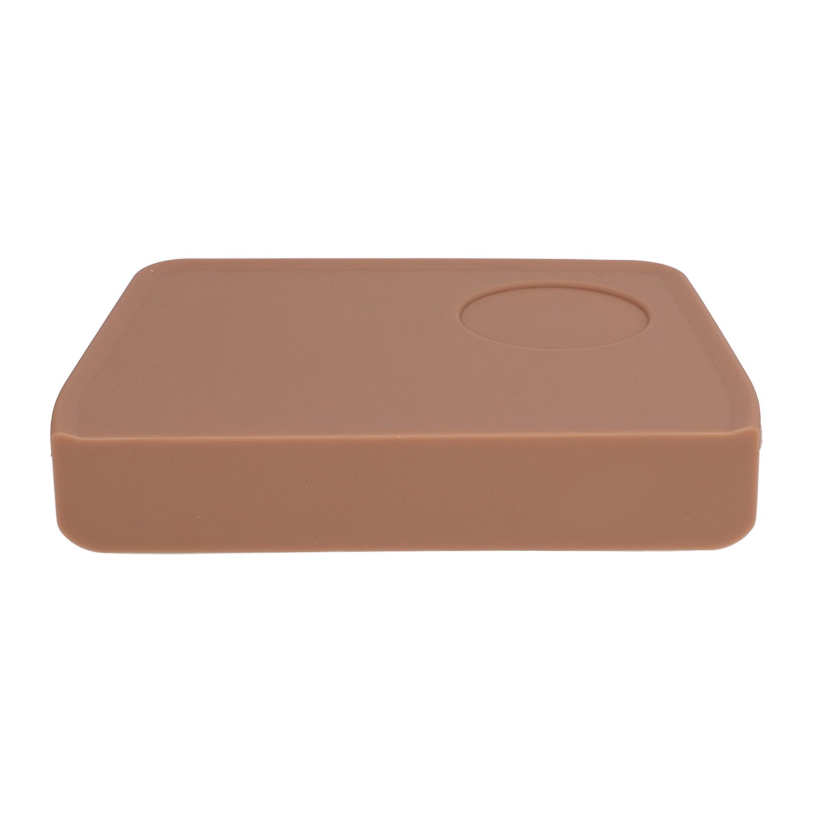Coffee Tamper Mat with Tamper Slot Silicone Tamping Mat Coffee Pad Tamp Station Tool Brown - Image 6