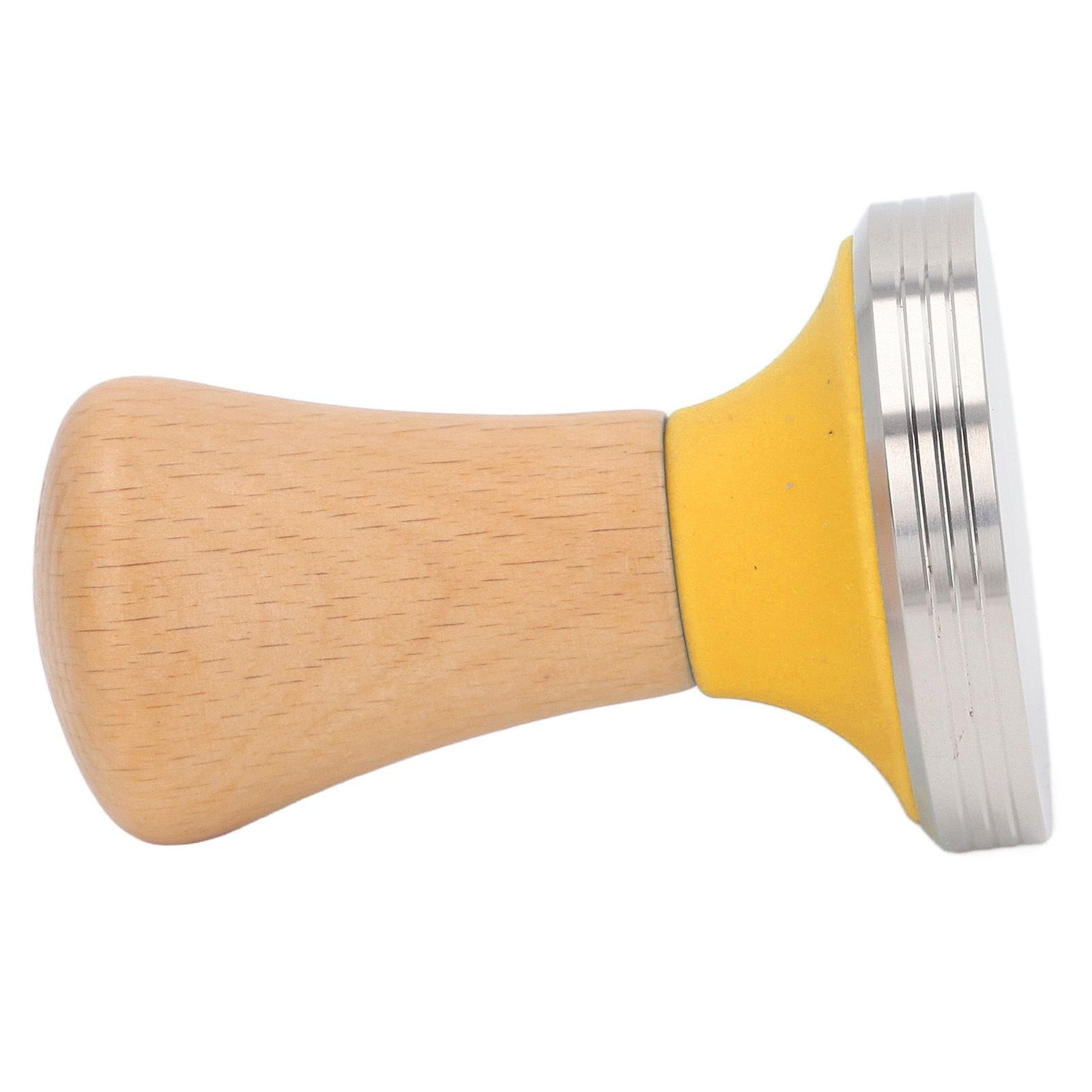 Wooden Coffee Tamper Food Grade Rustproof Easy To Clean Heavy Duty Coffee Tamper with Ergonomic Handle for Baristas Yellow 51mm/2.0in - Image 3