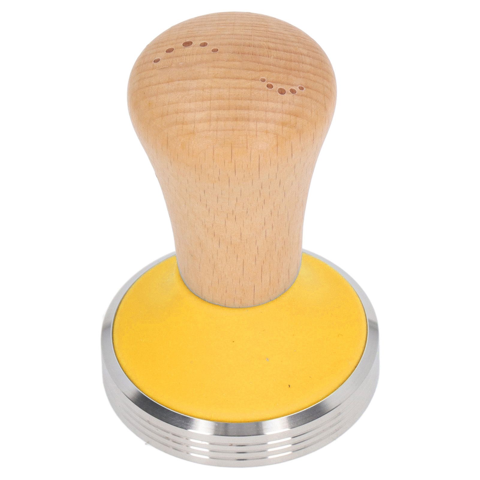Wooden Coffee Tamper Food Grade Rustproof Easy To Clean Heavy Duty Coffee Tamper with Ergonomic Handle for Baristas Yellow 51mm/2.0in - Image 6