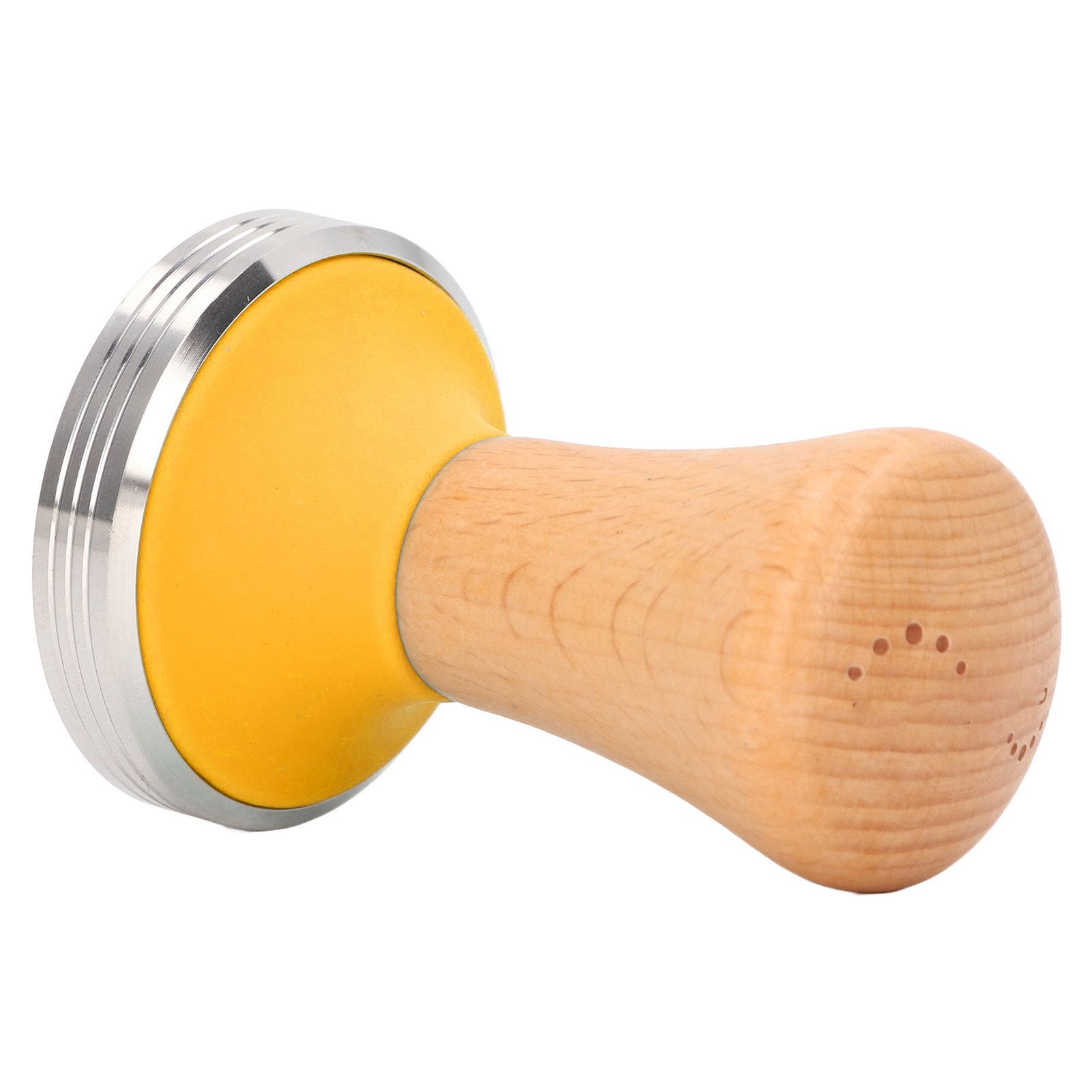 Wooden Coffee Tamper Food Grade Rustproof Easy To Clean Heavy Duty Coffee Tamper with Ergonomic Handle for Baristas Yellow 51mm/2.0in - Image 8