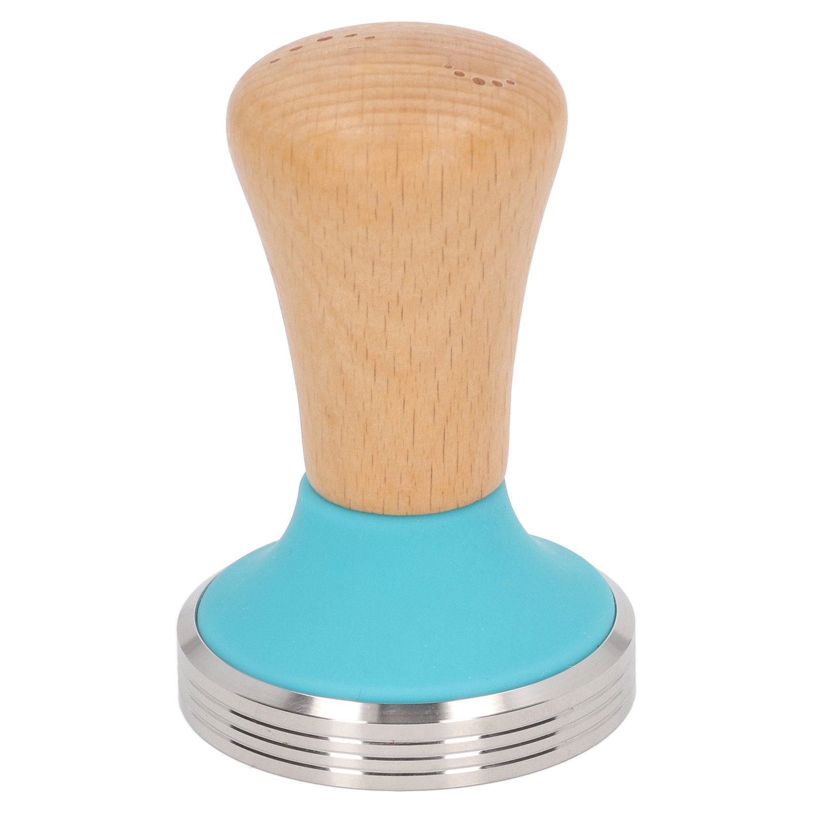 Wooden Coffee Tamper Food Grade Rustproof Easy To Clean Heavy Duty Coffee Tamper with Ergonomic Handle for Baristas Blue 51mm/2.0in - Image 2