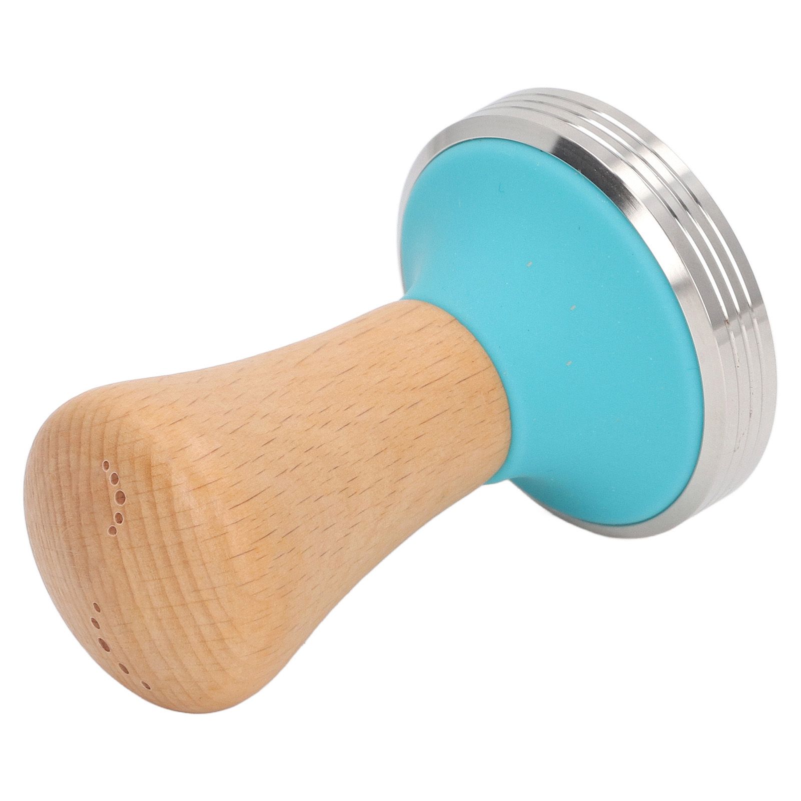 Wooden Coffee Tamper Food Grade Rustproof Easy To Clean Heavy Duty Coffee Tamper with Ergonomic Handle for Baristas Blue 51mm/2.0in - Image 4