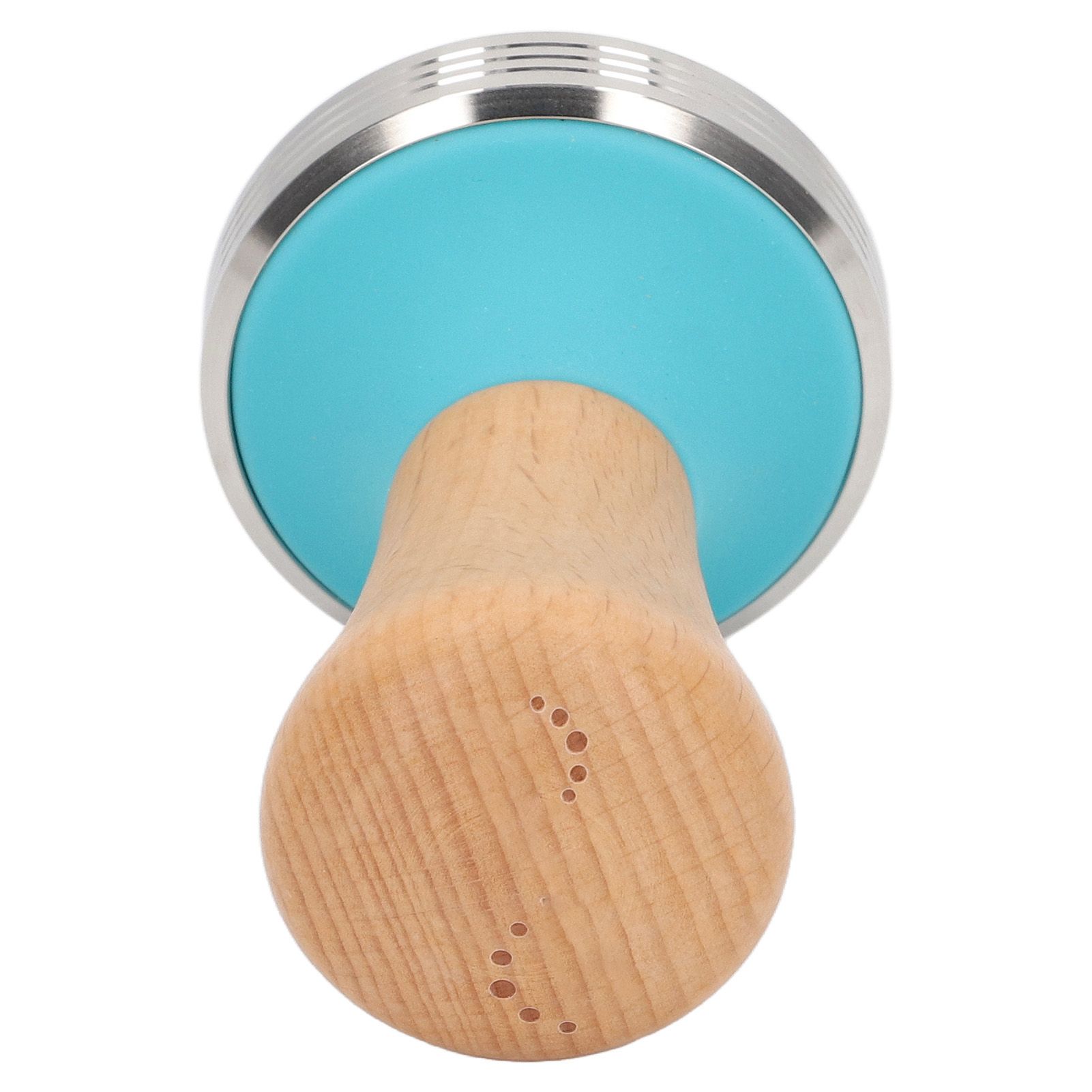 Wooden Coffee Tamper Food Grade Rustproof Easy To Clean Heavy Duty Coffee Tamper with Ergonomic Handle for Baristas Blue 51mm/2.0in - Image 5