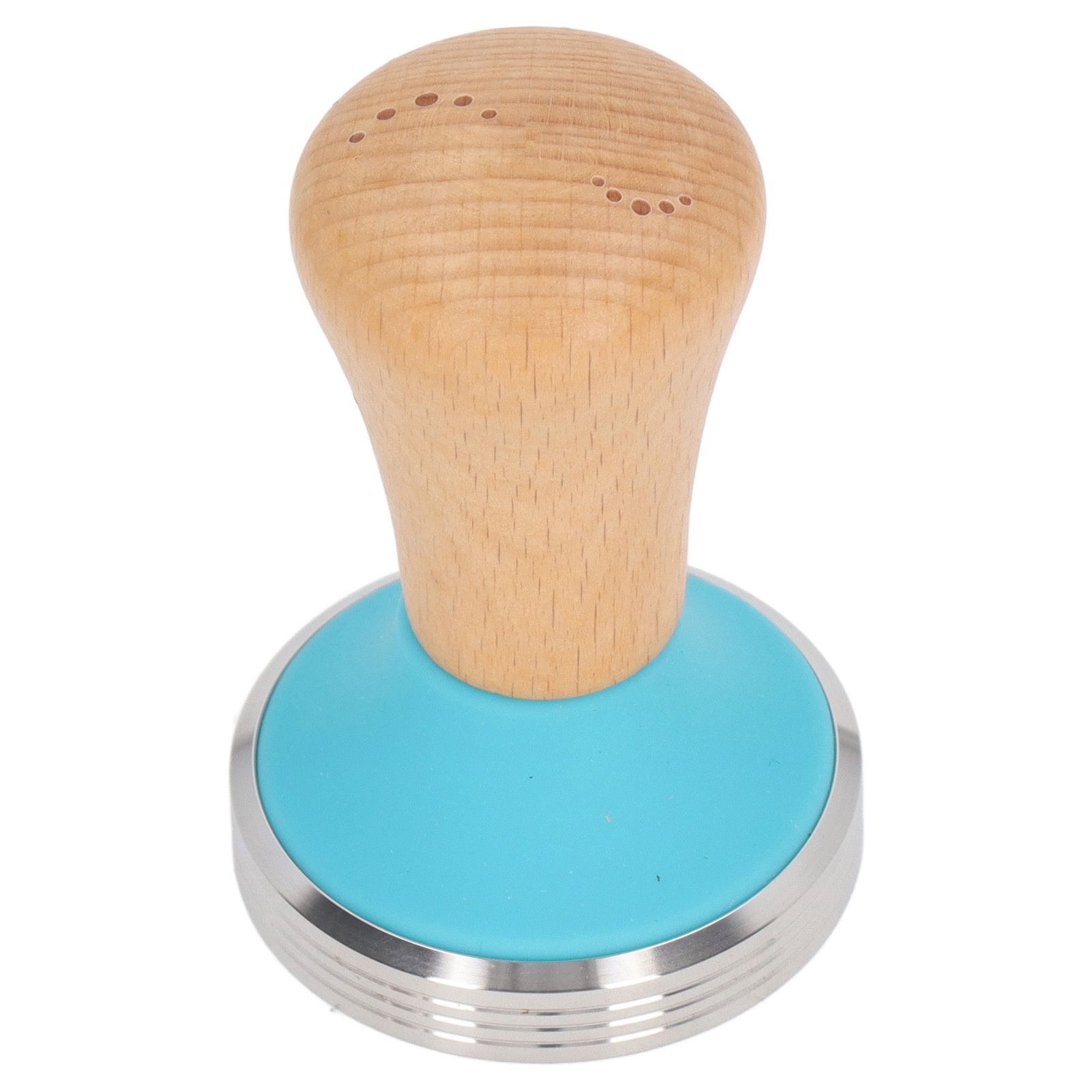 Wooden Coffee Tamper Food Grade Rustproof Easy To Clean Heavy Duty Coffee Tamper with Ergonomic Handle for Baristas Blue 51mm/2.0in - Image 6